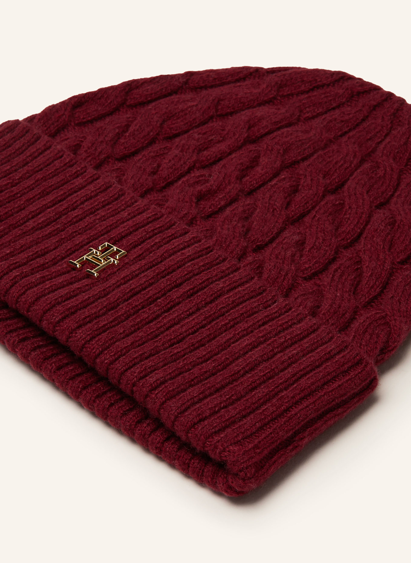 TOMMY HILFIGER Čepice: TMAVĚ ČERVENÁ