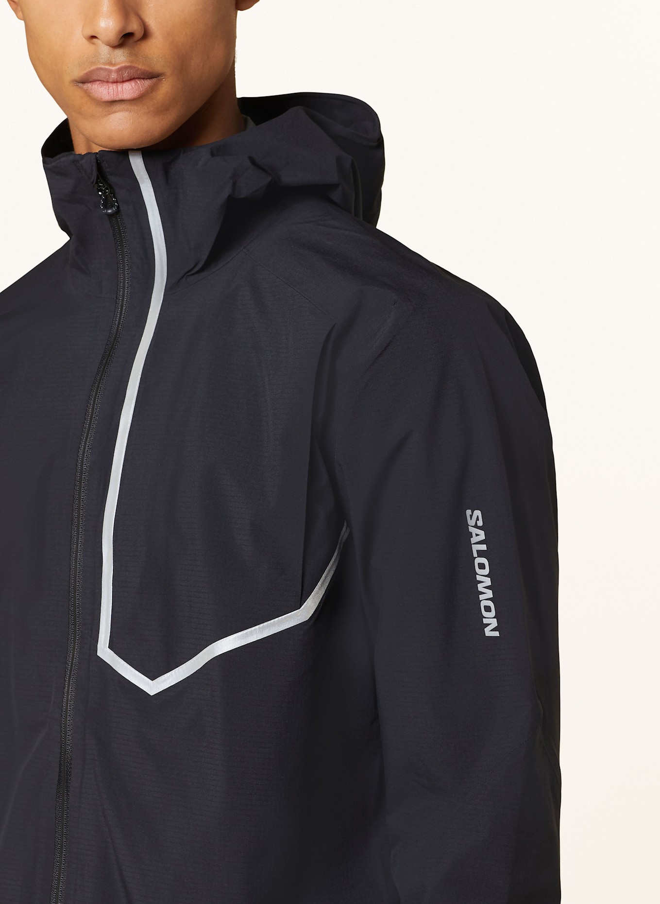 SALOMON BONATTI TRAIL running jacket in black