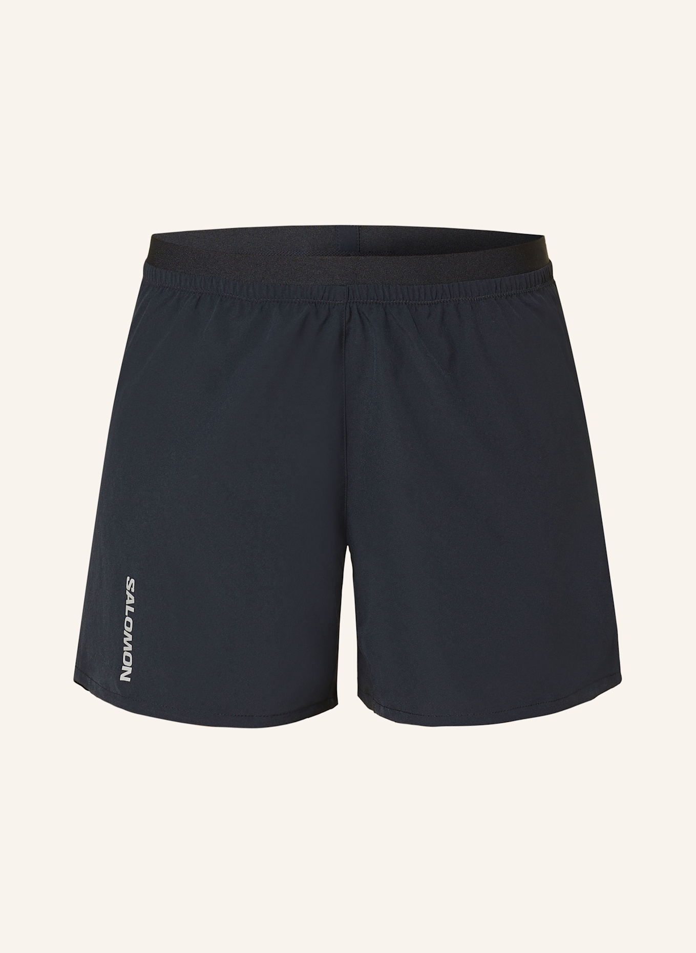 SALOMON 2-in-1 running shorts CROSS 5'', Color: BLACK (Image 1)