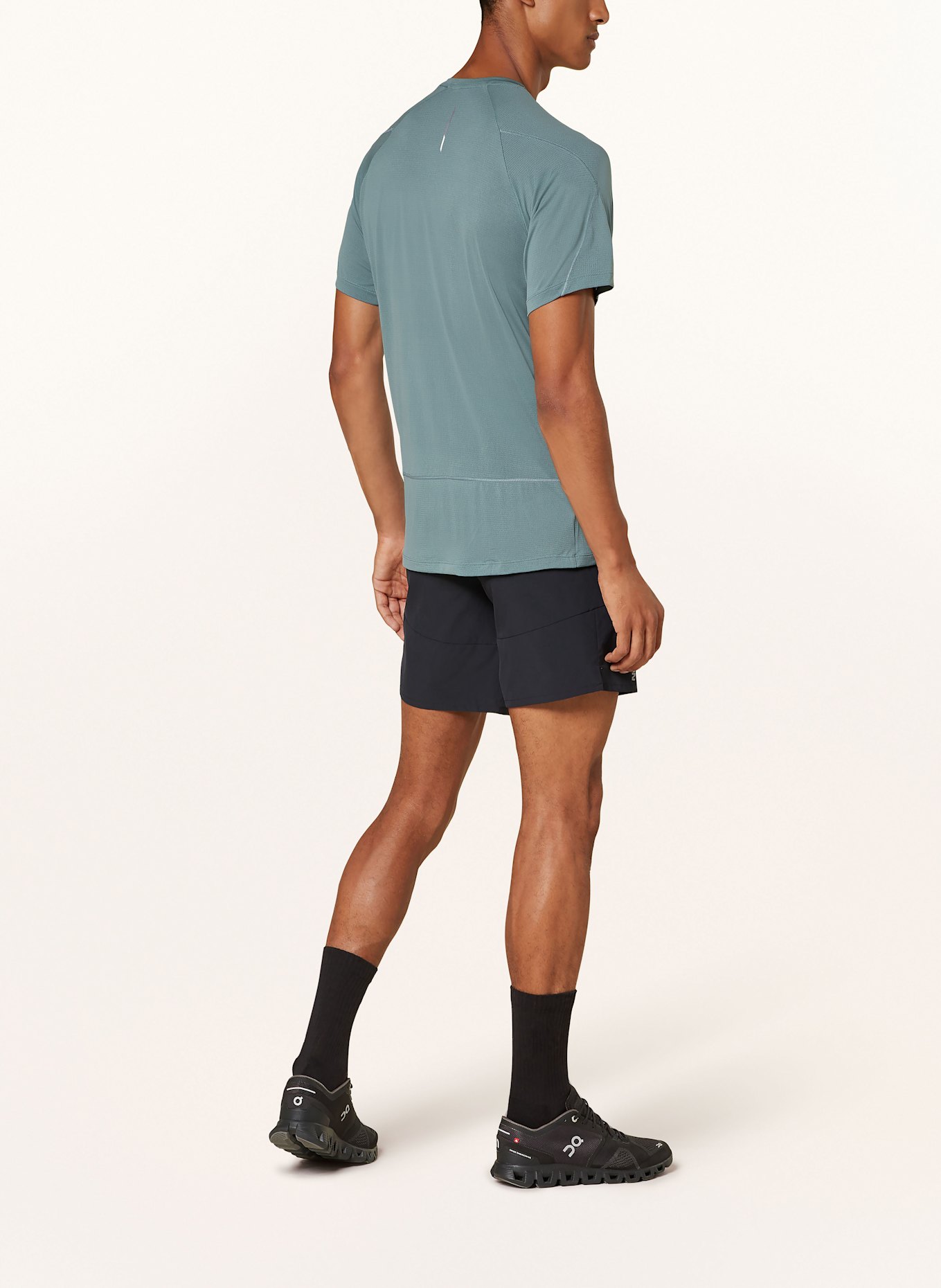 SALOMON Running shirt CROSS RUN, Color: TEAL (Image 3)