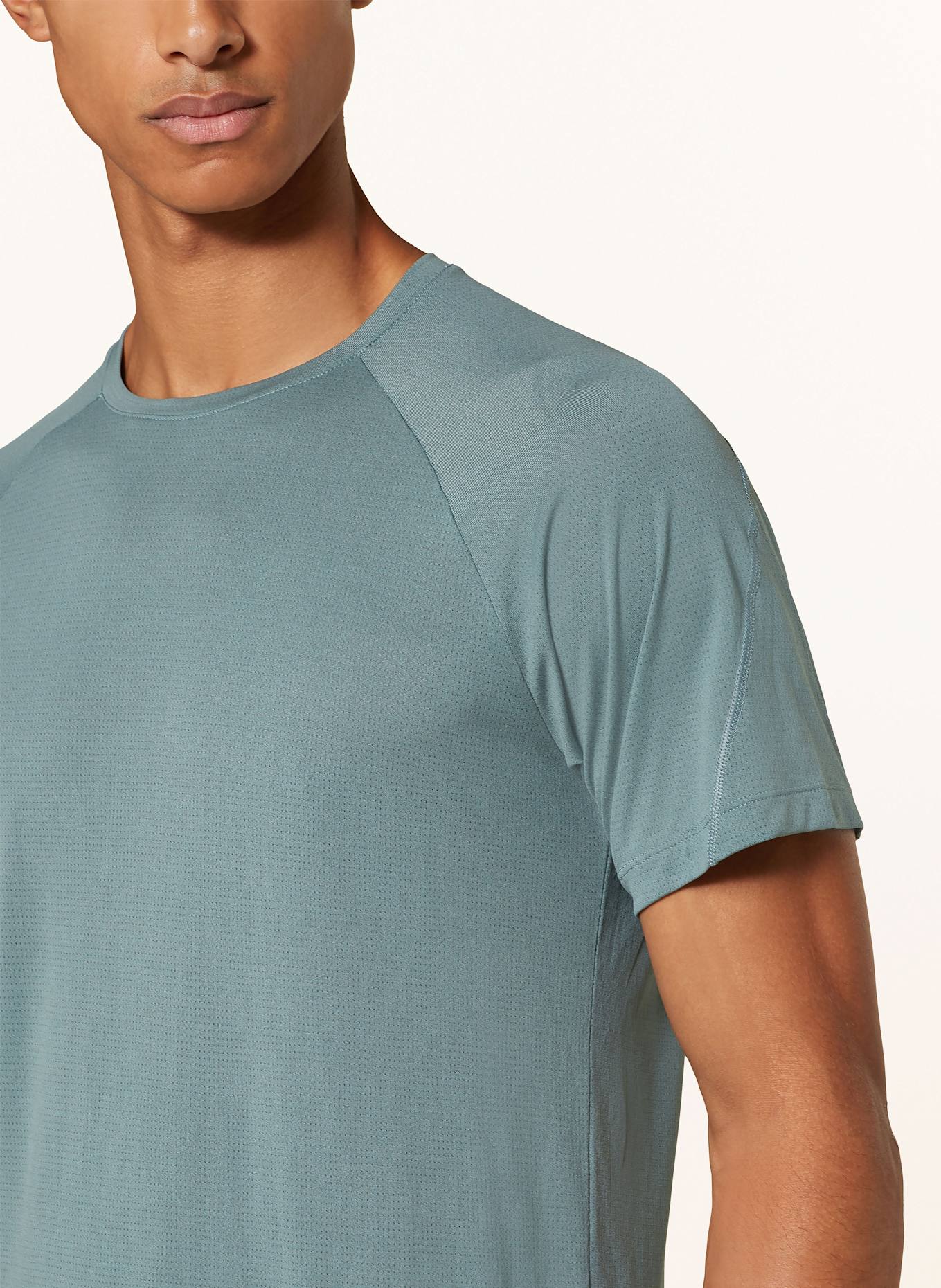 SALOMON Running shirt CROSS RUN, Color: TEAL (Image 4)