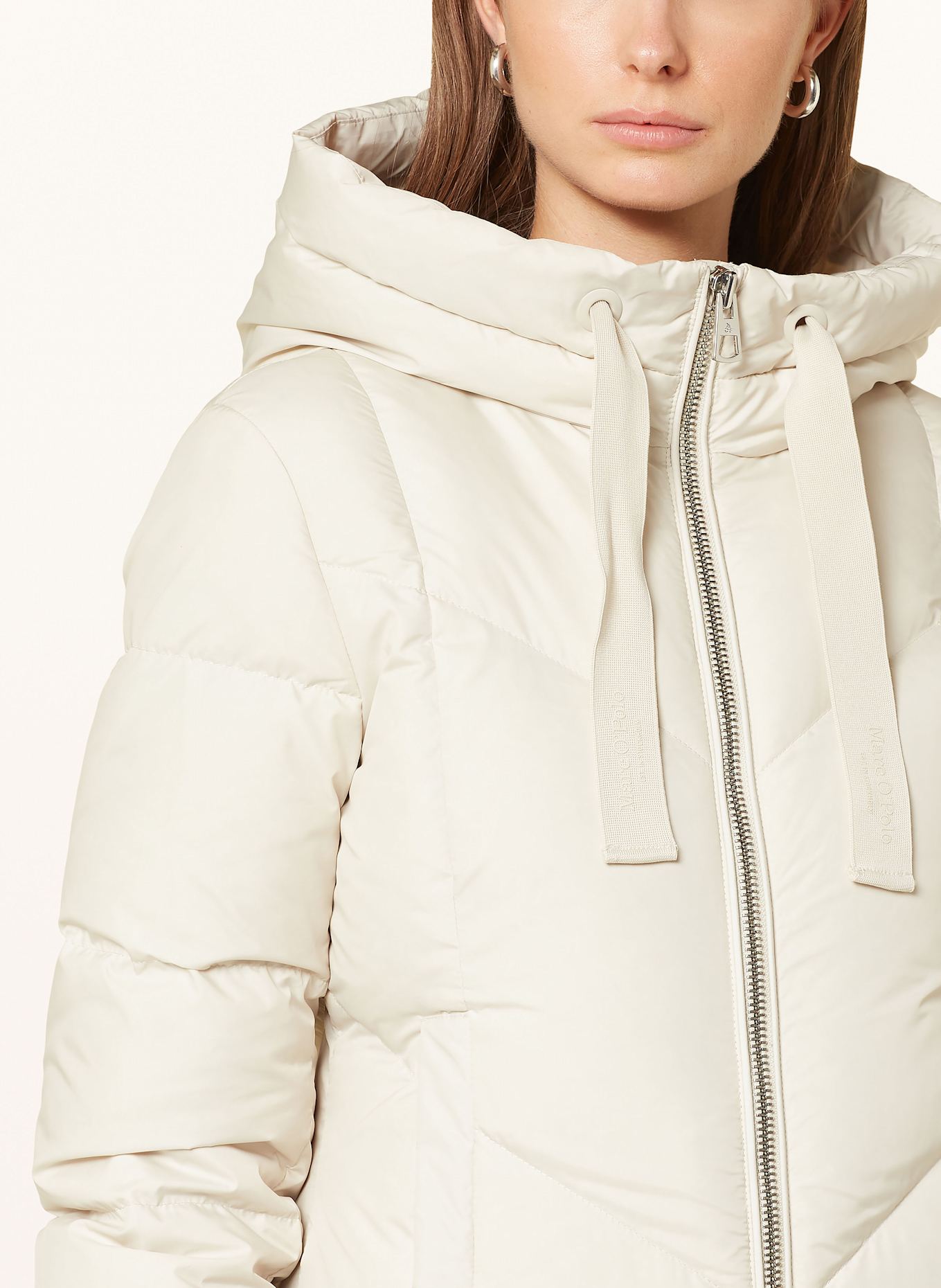 White polo bubble coat top