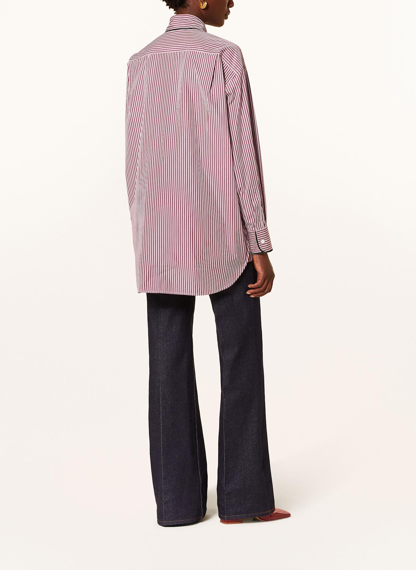 ETRO Chemisier en velours: LILAS FONCÉ / ROSE / BLANC