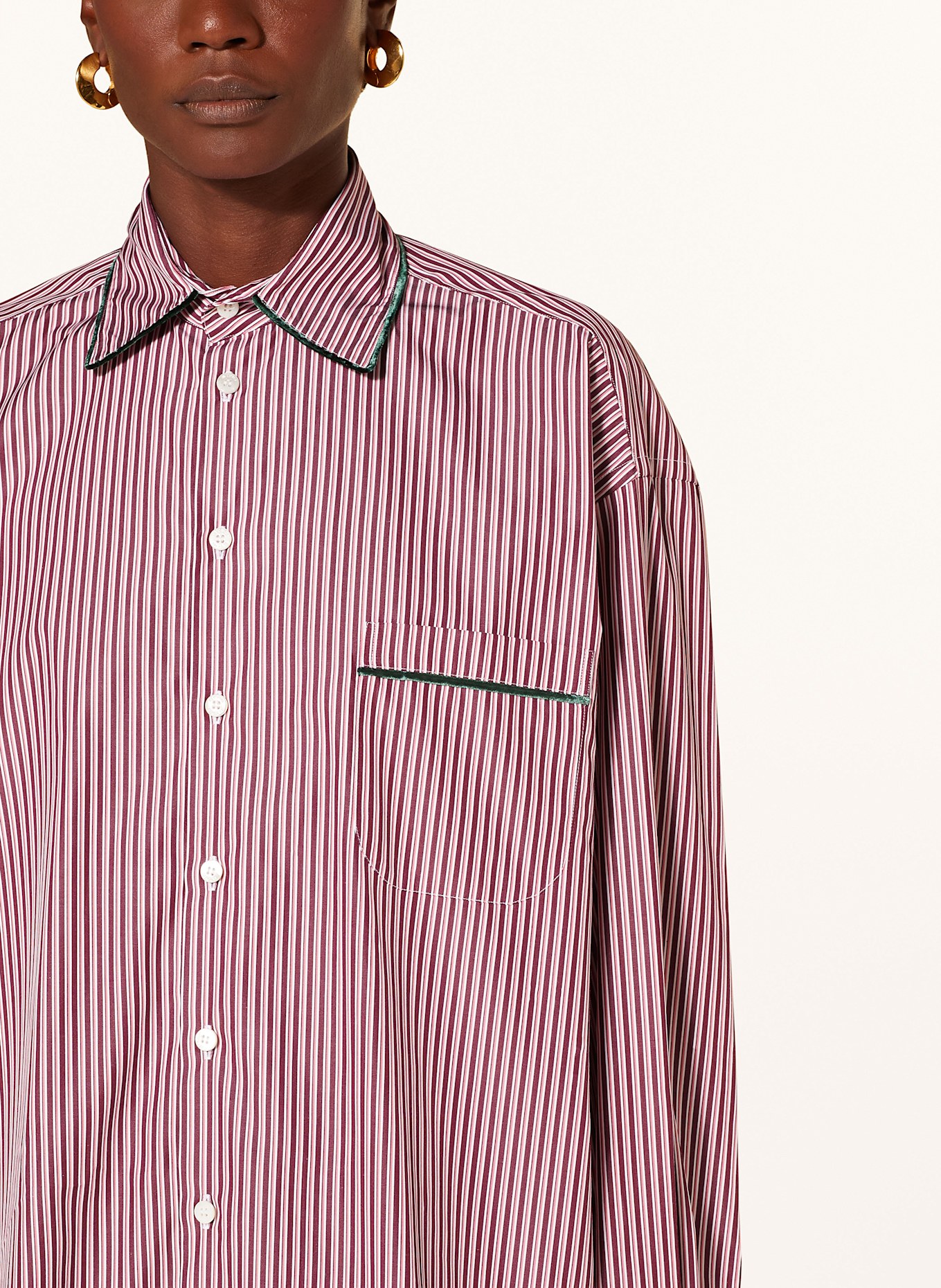 ETRO Chemisier en velours: LILAS FONCÉ / ROSE / BLANC