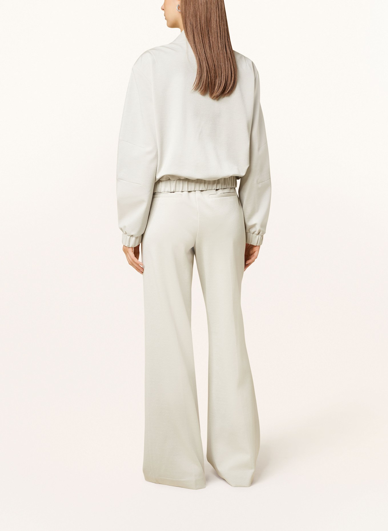 BEAUMONT Wide leg trousers HOPE in jersey, Color: LIGHT GRAY (Image 3)