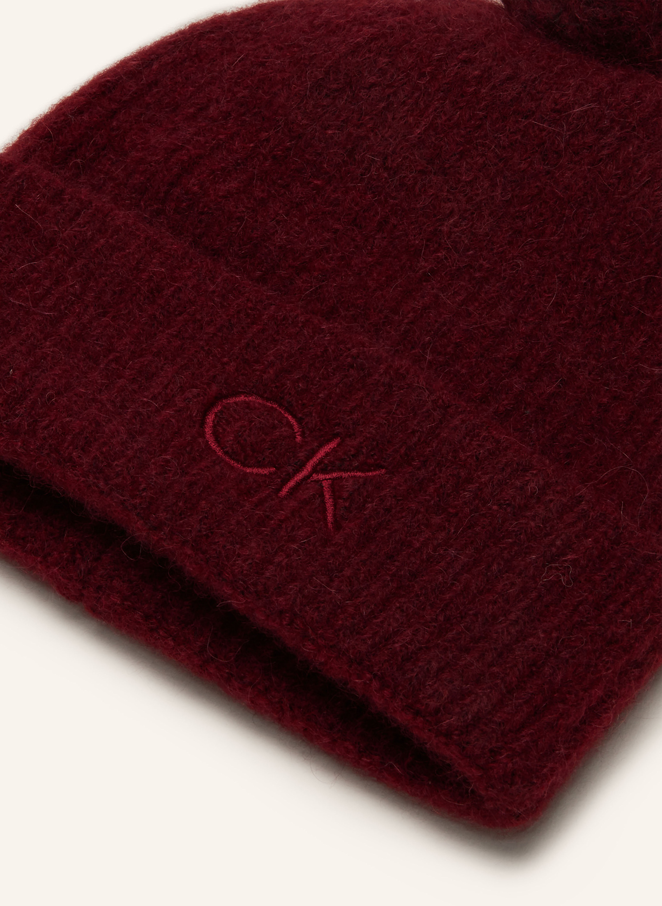 Calvin Klein Czapka z dodatkiem alpaki: CIEMNOCZERWONY