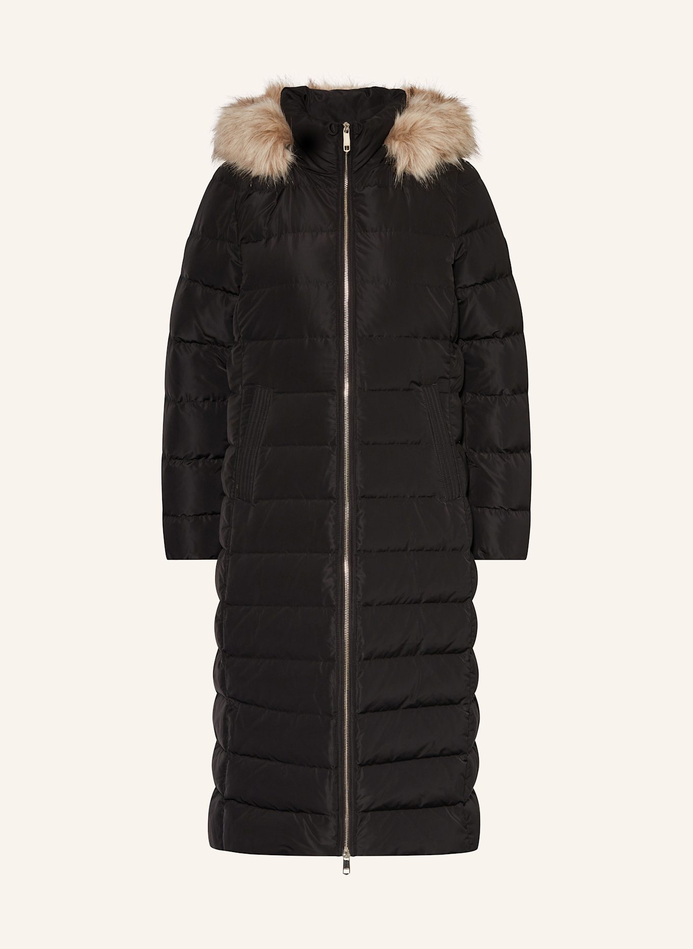 TOMMY HILFIGER Down coat HERITAGE DOWN TYRA with removable faux fur in black