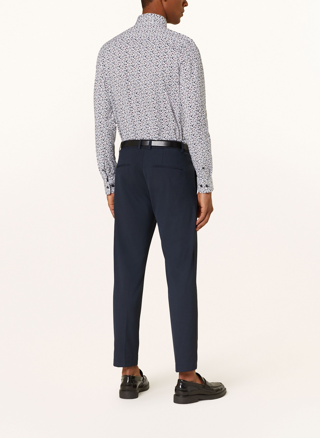 OLYMP Koszula Luxor 24/Seven modern fit z bardzo długimi rękawami: OLIWKOWY / BIAŁY / NIEBIESKI