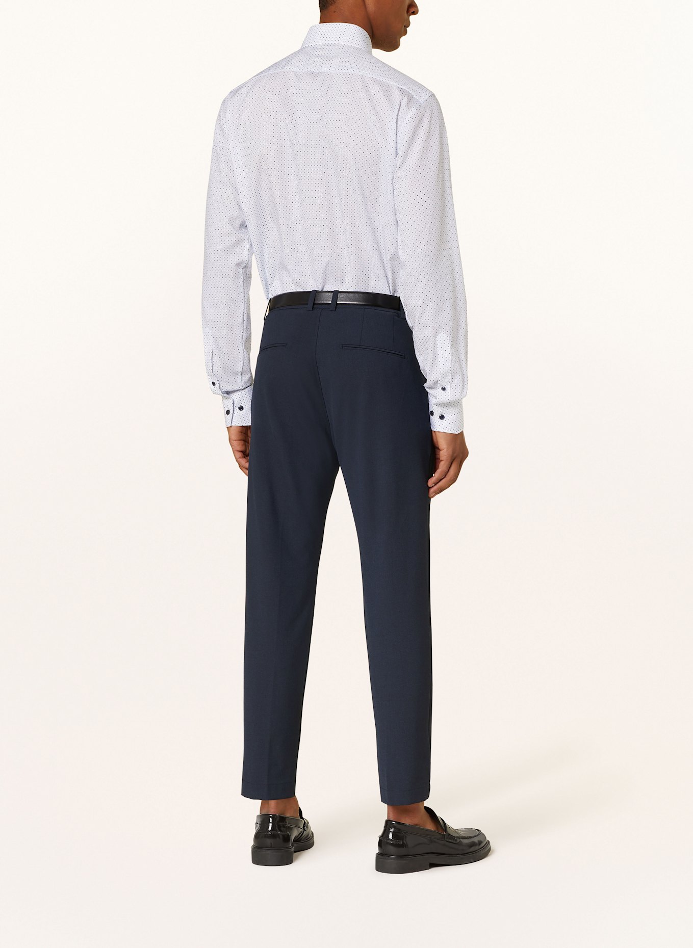 OLYMP Hemd Luxor modern fit mit extralangem Arm: WEISS / HELLBLAU / DUNKELBLAU