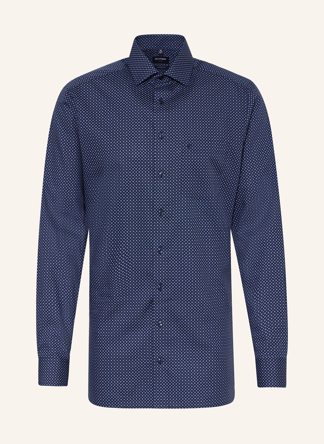 OLYMP Hemd Luxor modern fit mit extralangem Arm: DUNKELBLAU / HELLBLAU / WEISS