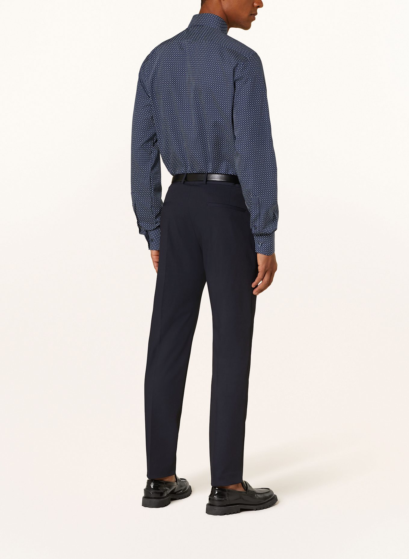 OLYMP Hemd Luxor modern fit mit extralangem Arm: DUNKELBLAU / HELLBLAU / WEISS