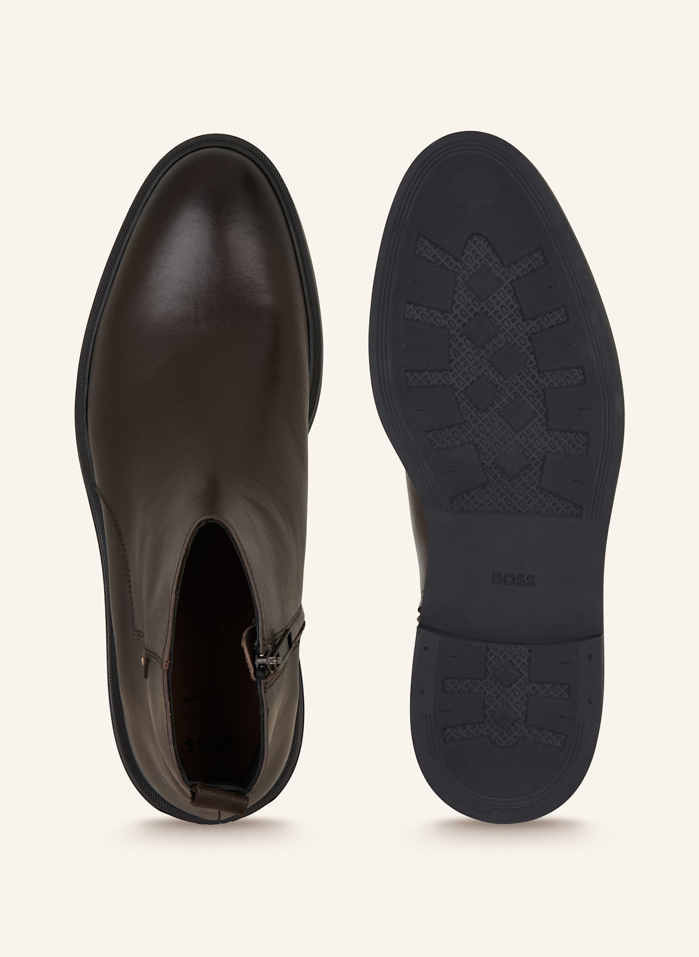 BOSS Botki CALEV: CIEMNOBRĄZOWY