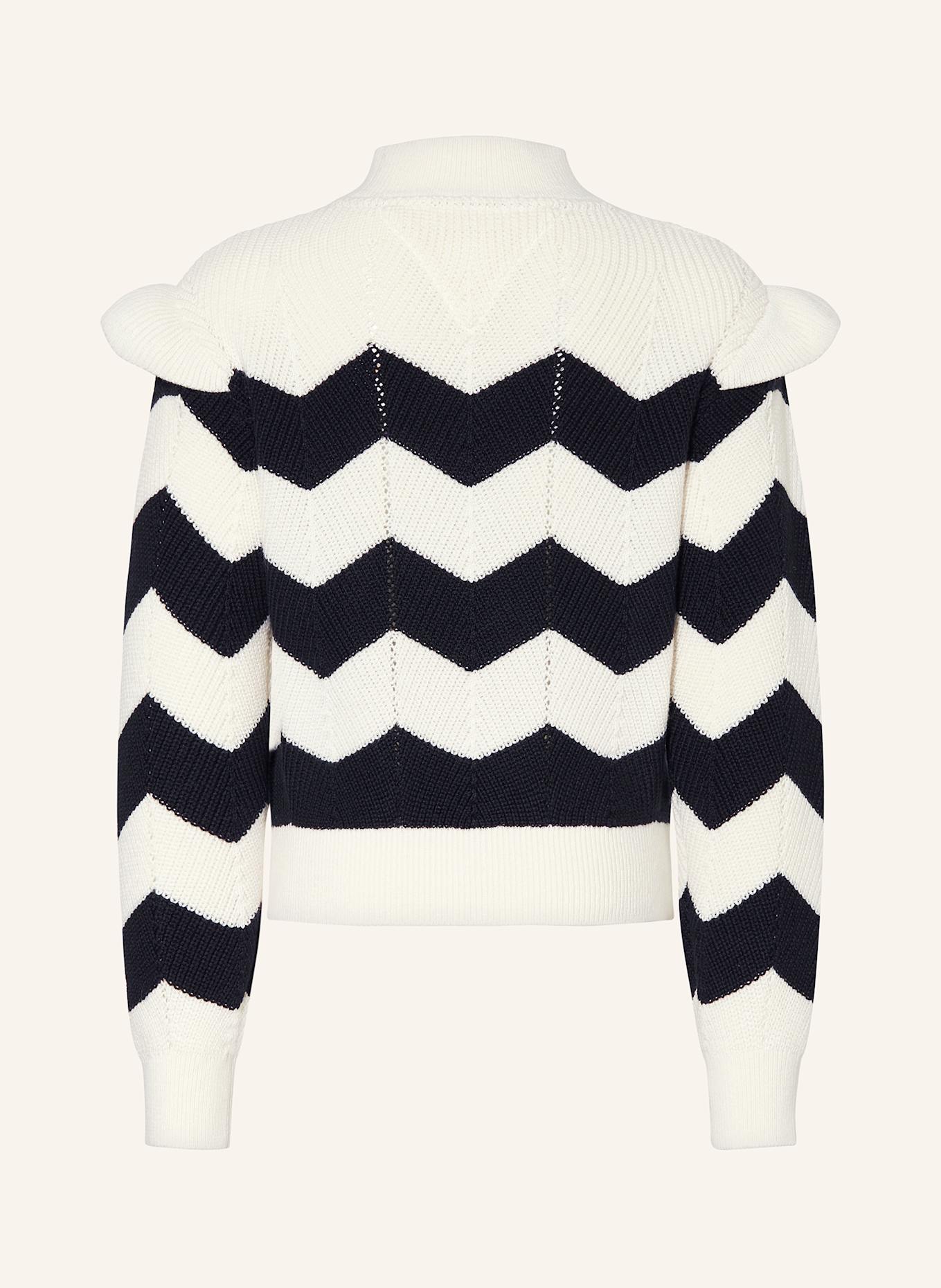 TOMMY HILFIGER Pullover mit Volants, Farbe: CREME/ DUNKELBLAU (Bild 2)