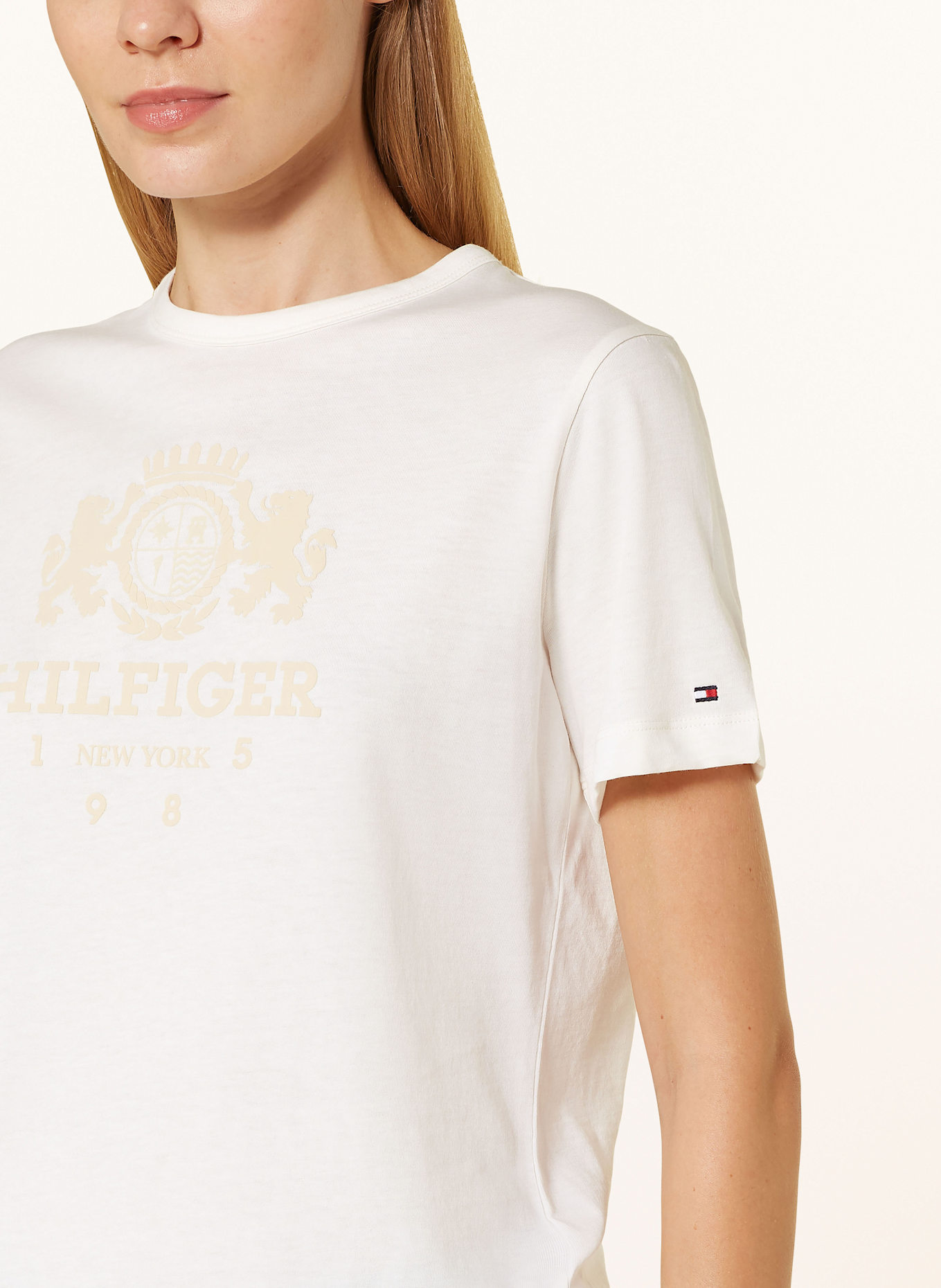 TOMMY HILFIGER T-shirt, Color: WHITE/ BEIGE (Image 4)