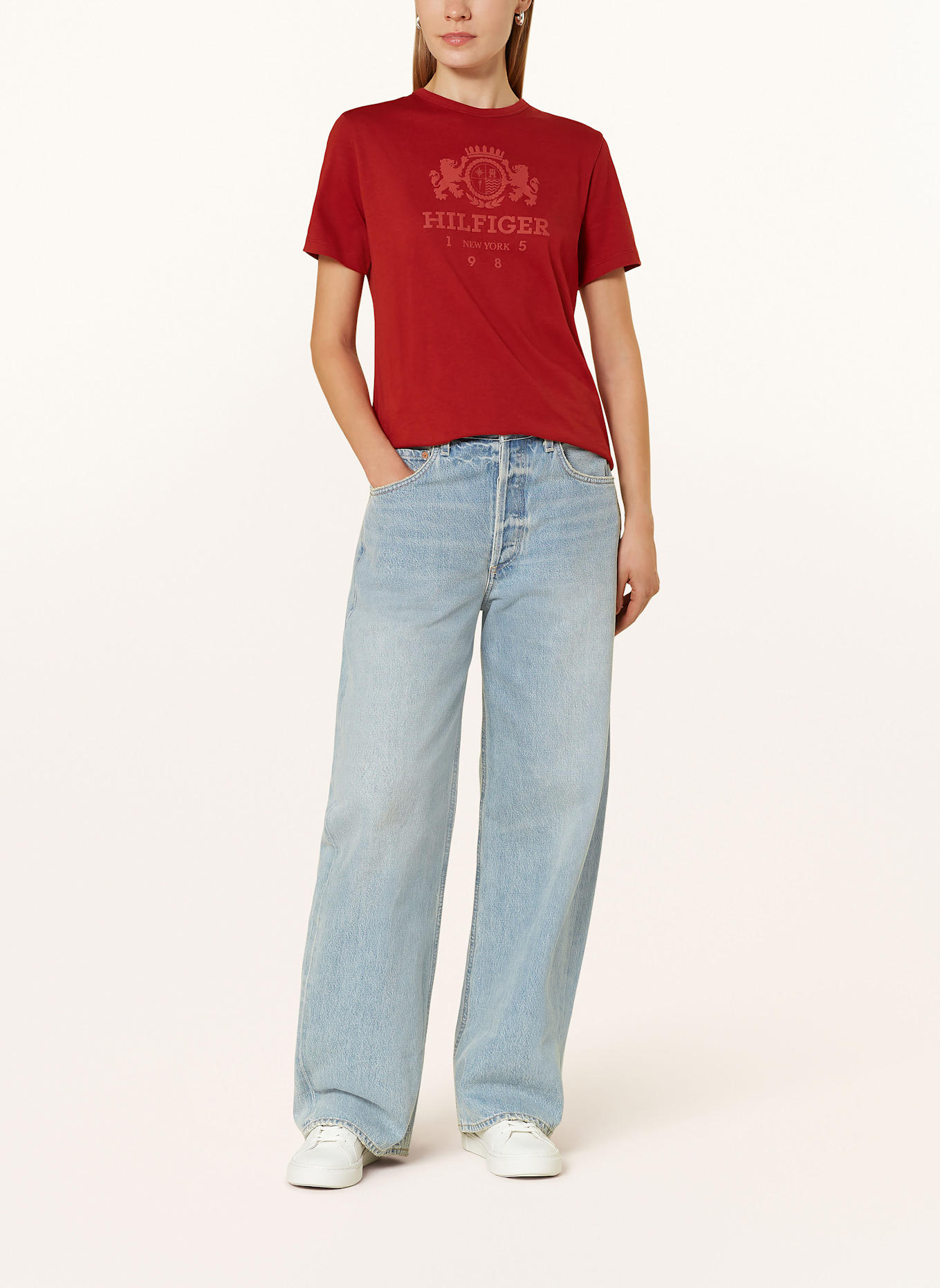 TOMMY HILFIGER T-shirt, Color: DARK RED (Image 2)