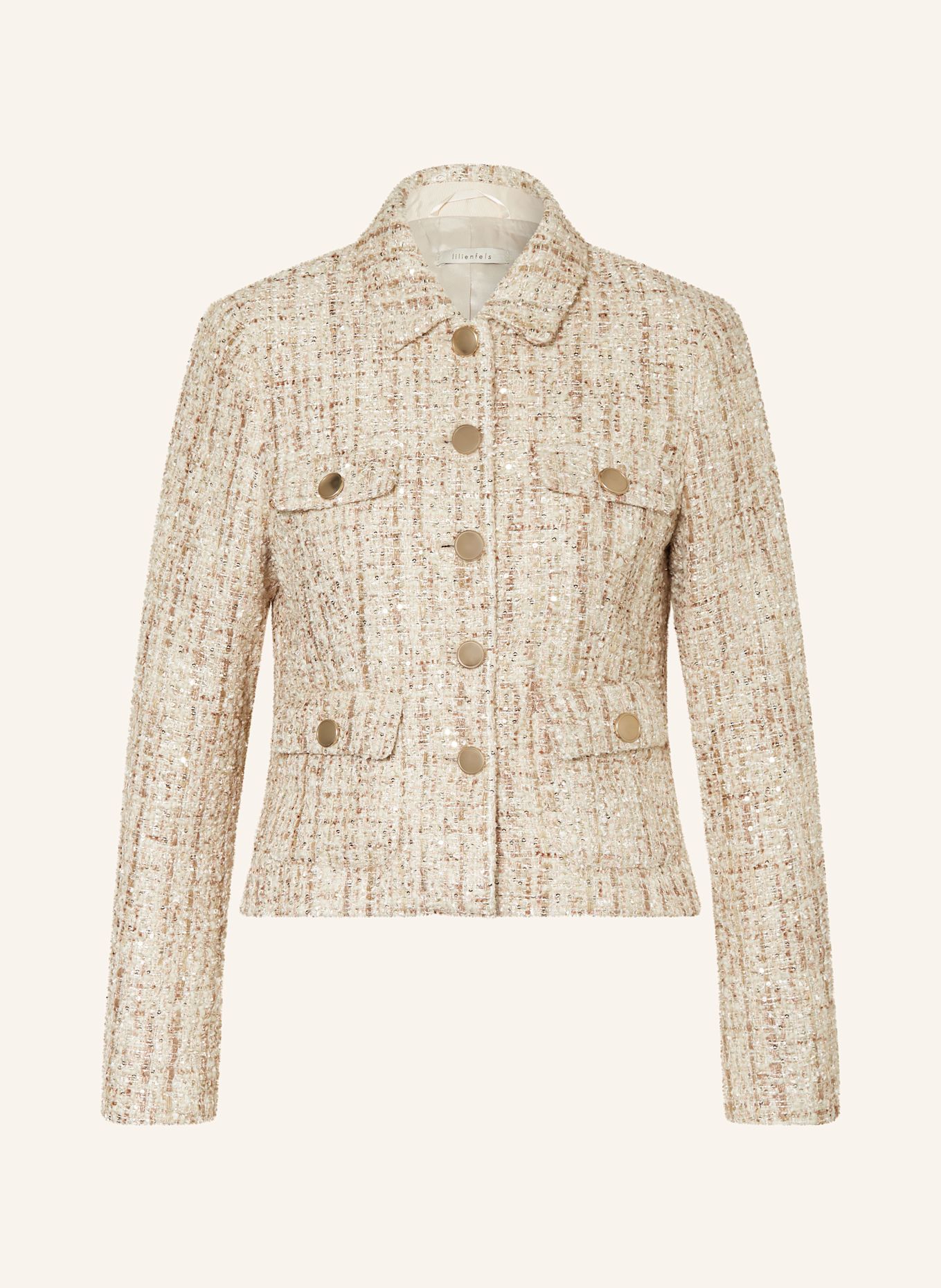 lilienfels Bouclé-Jacke, Farbe: CREME/ BEIGE/ GOLD (Bild 1)