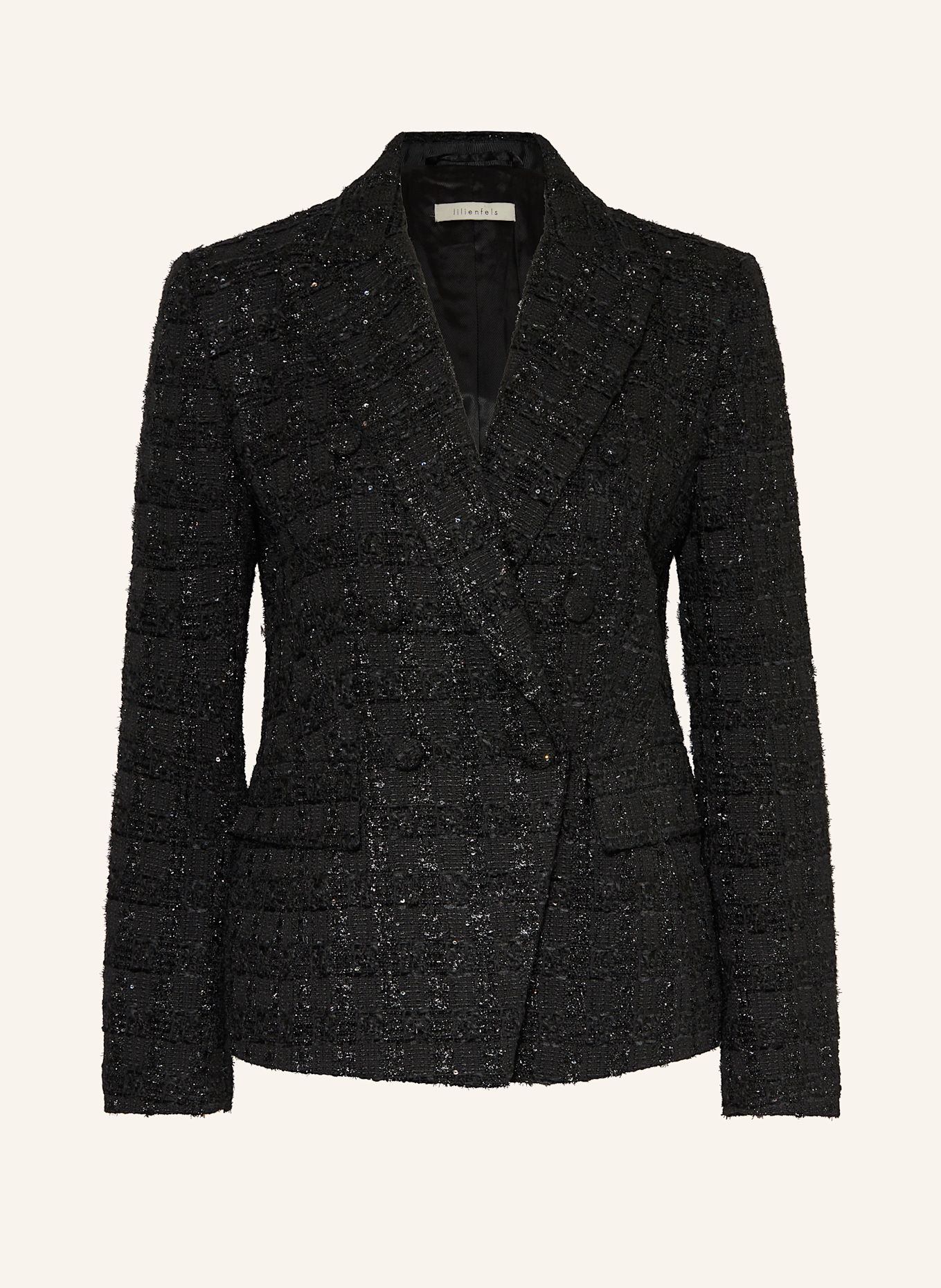 Boucle blazer black sales