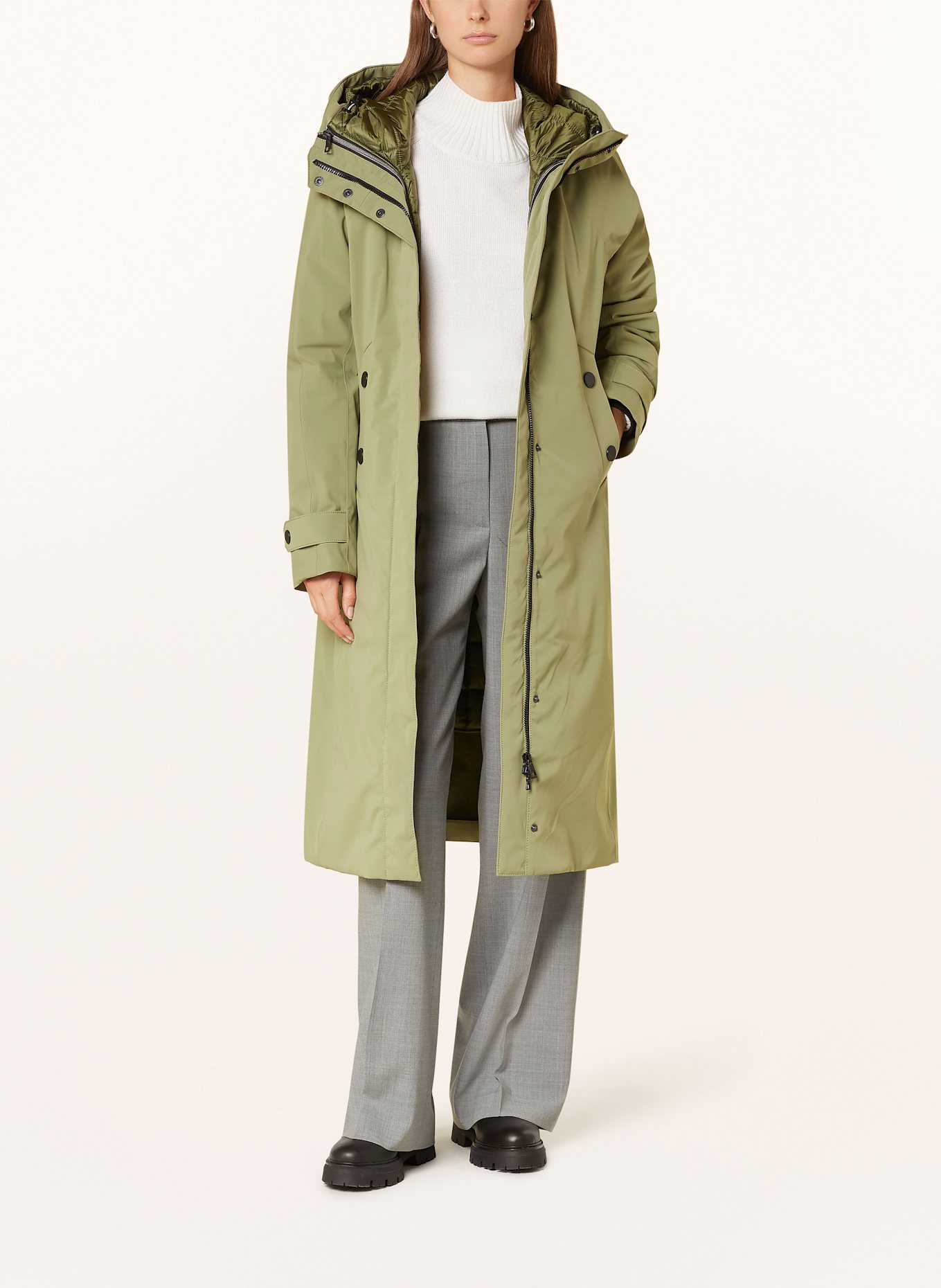 CREENSTONE 2-in-1-Regenmantel ENITE: HELLGRÜN