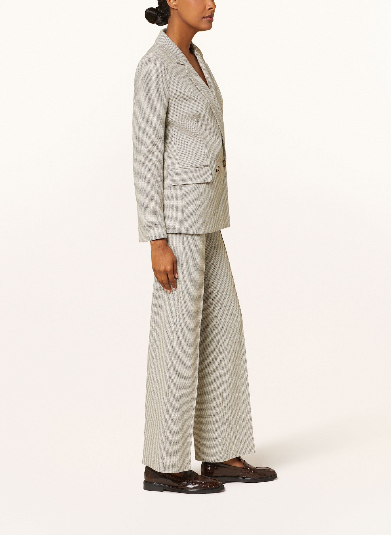 oui skinny trousers, Color: BROWN/ WHITE (Image 4)