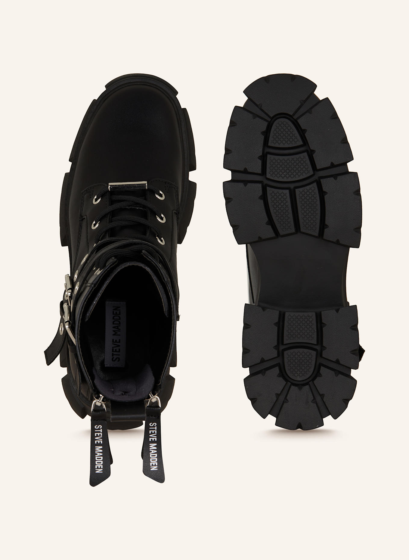 STEVE MADDEN Lace-up boots: BLACK