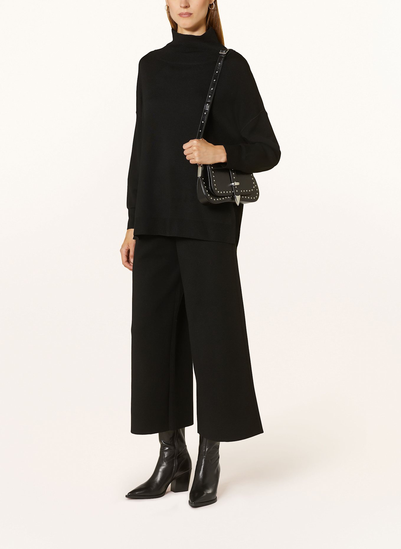 van Laack Knit culottes VL-SWALA-XX, Color: BLACK (Image 2)