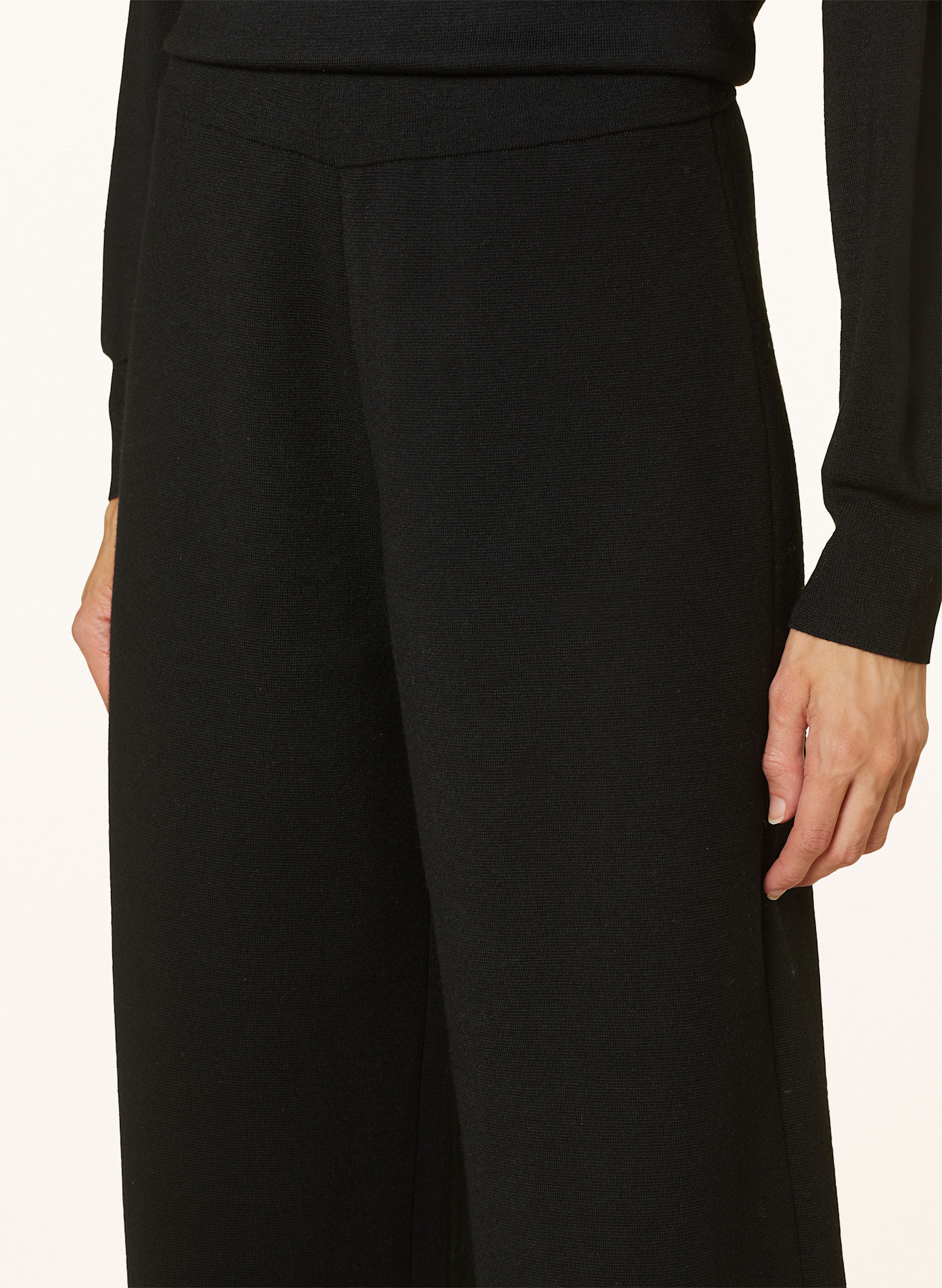 van Laack Knit culottes VL-SWALA-XX, Color: BLACK (Image 5)