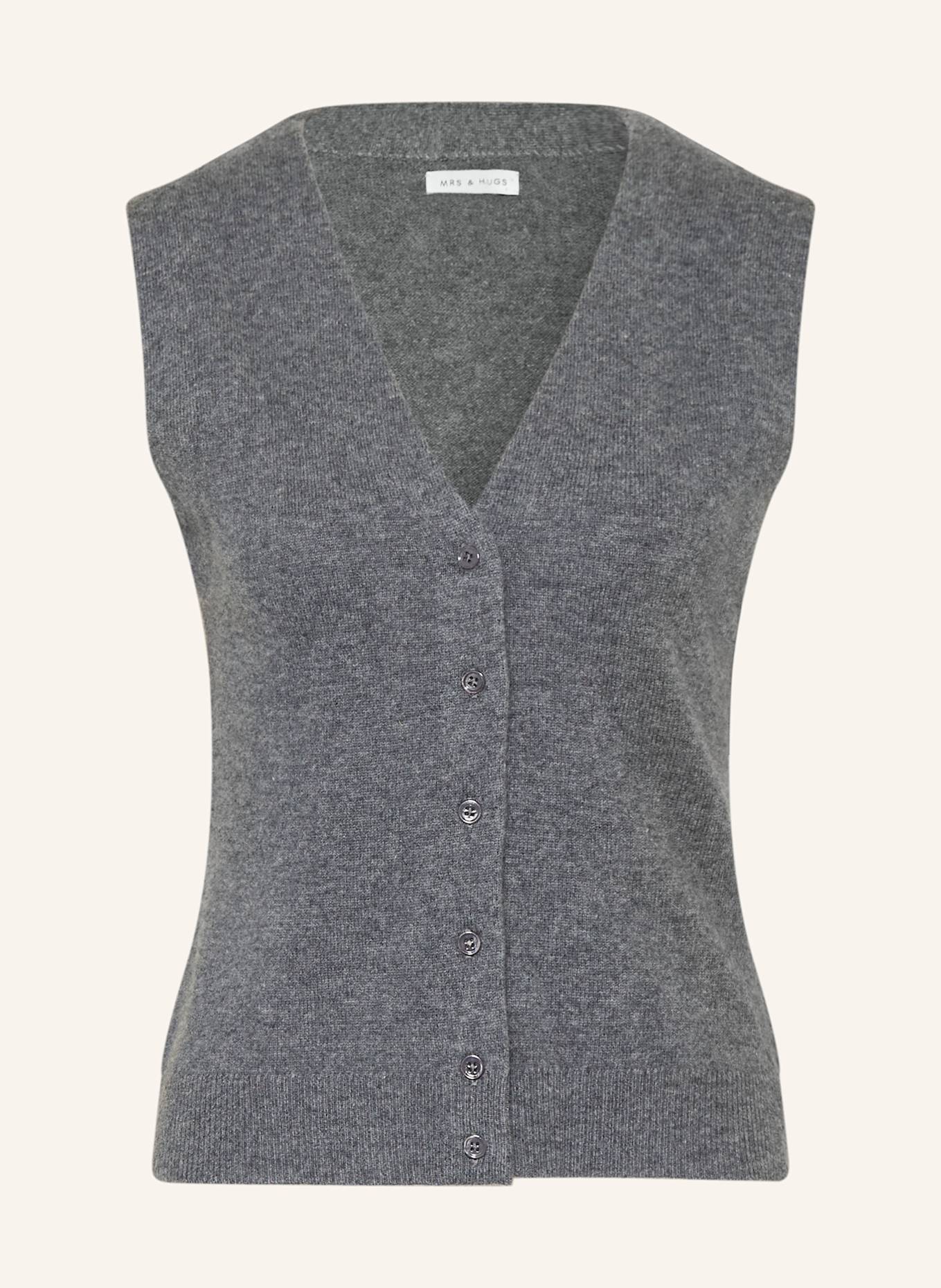 MRS & HUGS Knit vest with cashmere, Color: GRAY (Image 1)