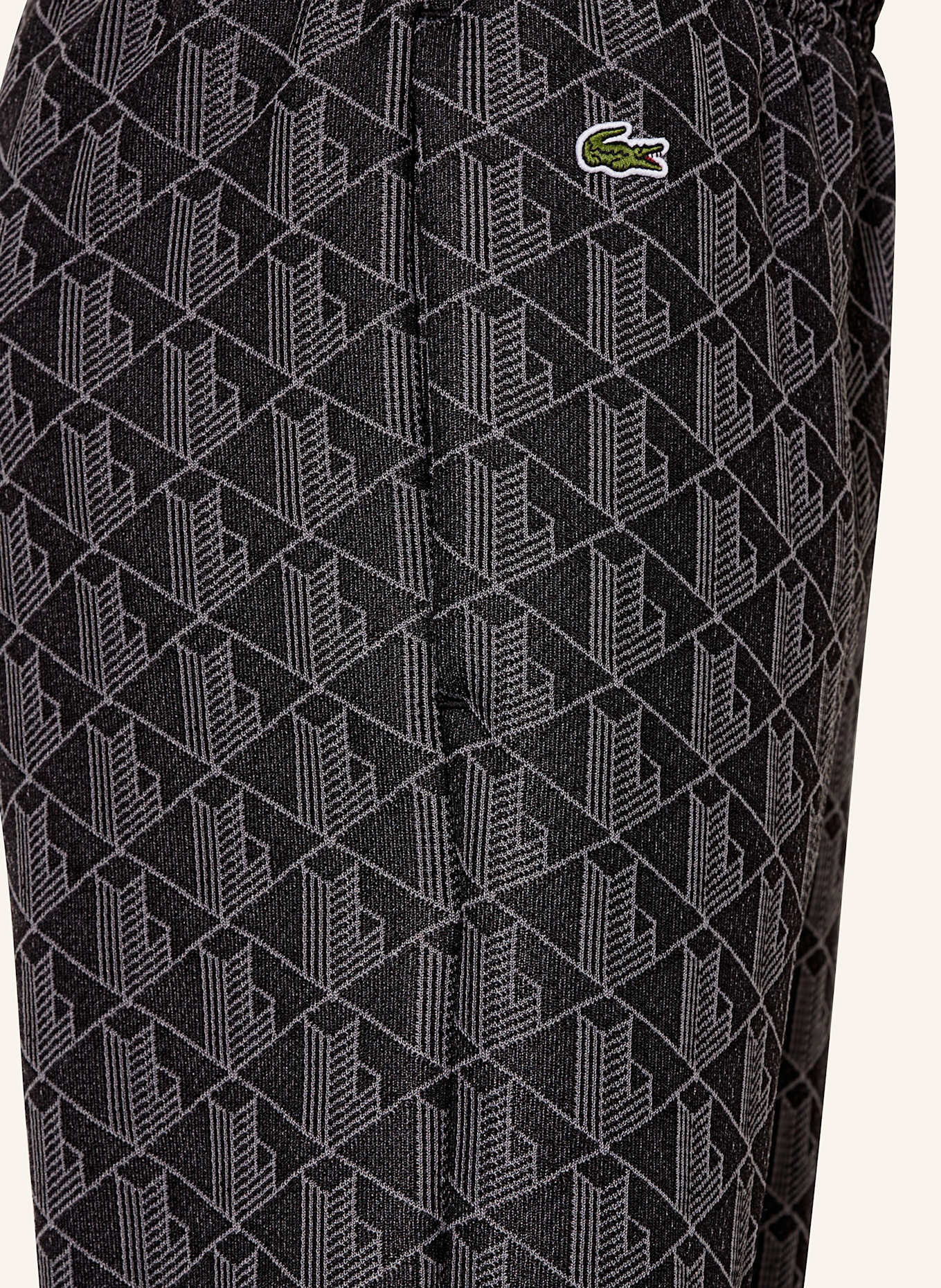 LACOSTE Jogging-style pants: BLACK / GRAY