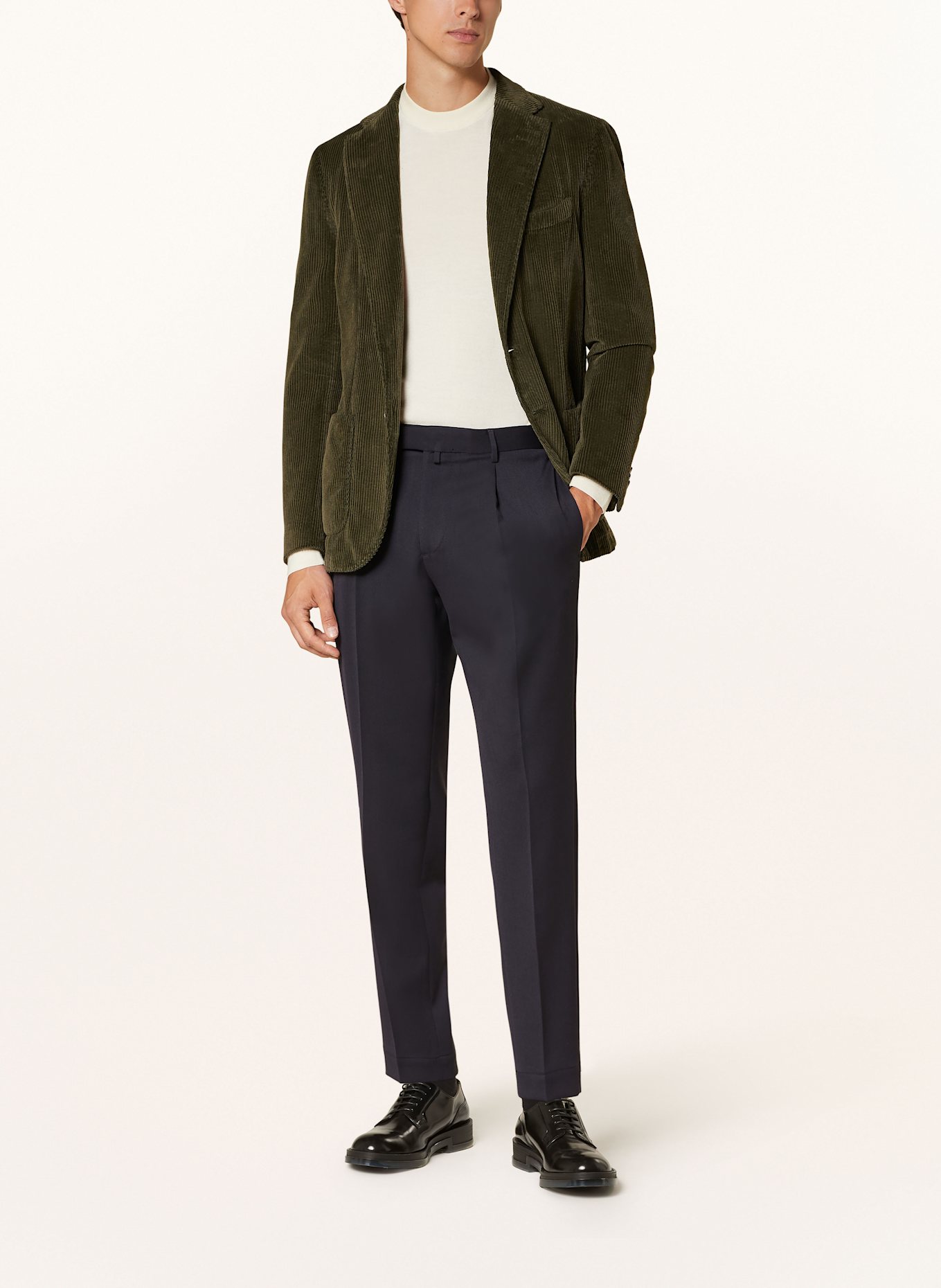 SANTANIELLO Trousers TECHNO GARBADINE Extra slim fit, Color: DARK BLUE (Image 2)