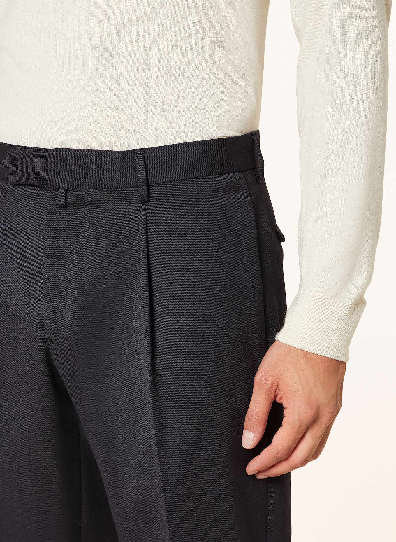 SANTANIELLO Trousers TECHNO GARBADINE Extra slim fit, Color: DARK BLUE (Image 5)