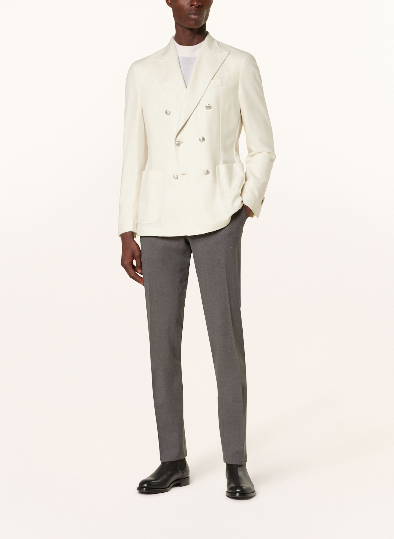 SANTANIELLO Hose Extra Slim Fit: 95 HELLGRAU