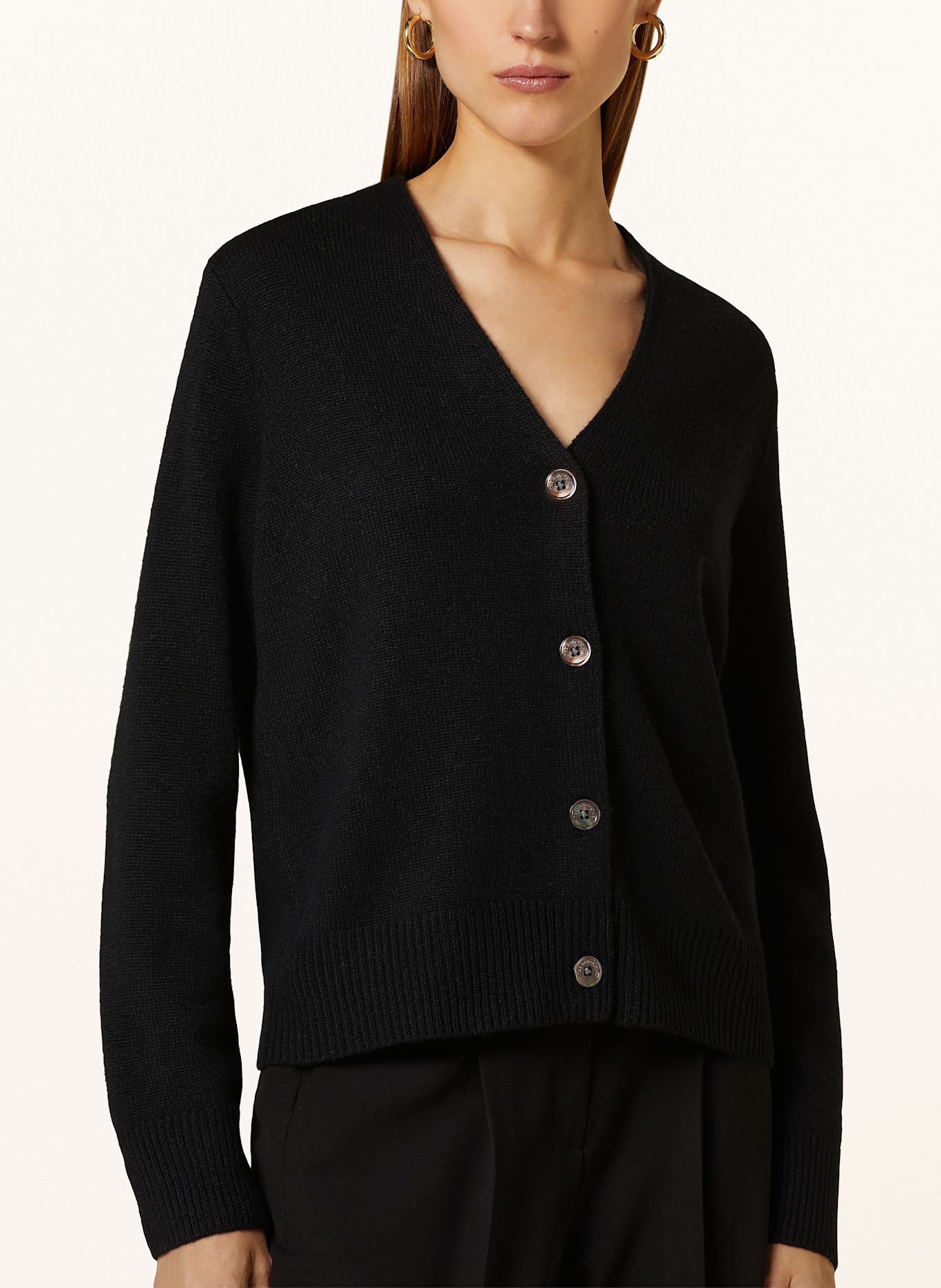(THE MERCER) N.Y. Strickjacke aus Cashmere: SCHWARZ