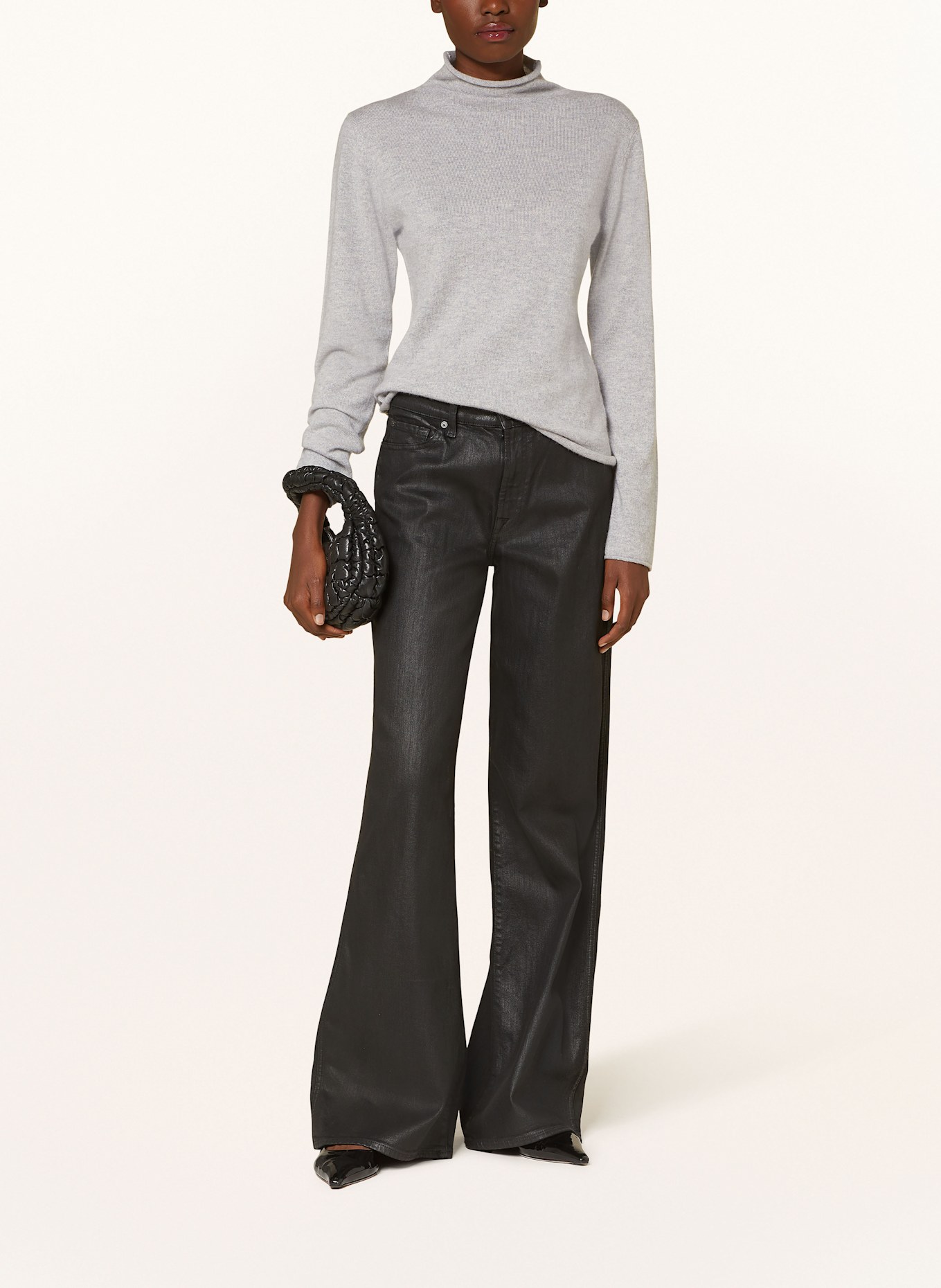 (THE MERCER) N.Y. Cashmere sweater, Color: LIGHT GRAY (Image 2)