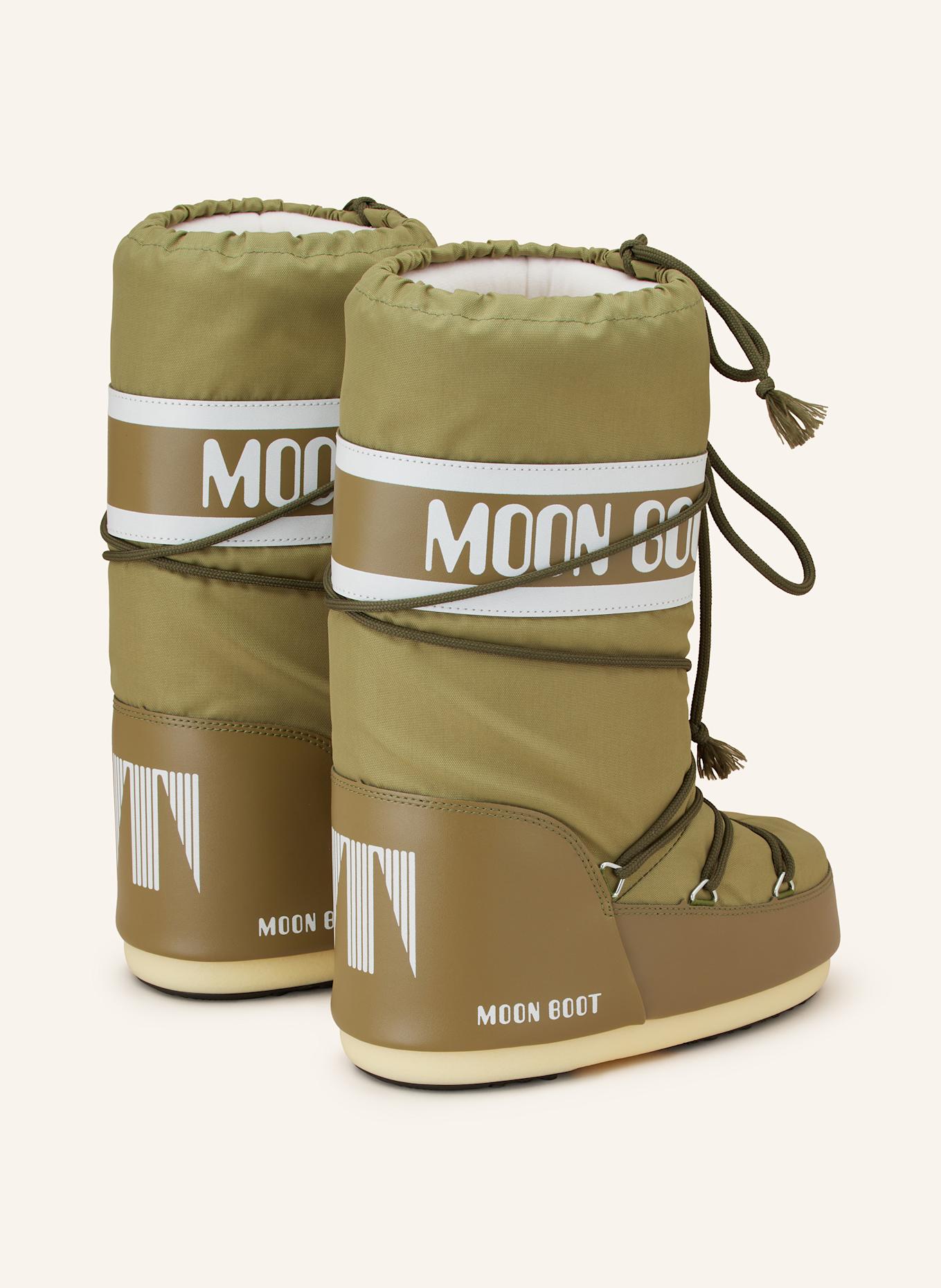 MOON BOOT Moon Boots ICON NYLON: KHAKI/ WEISS