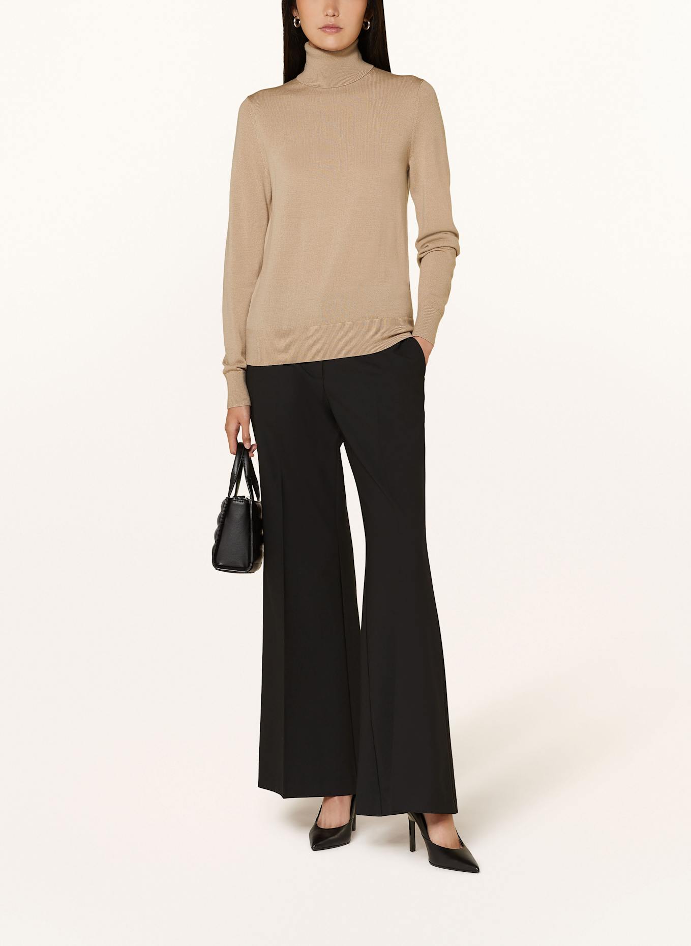 Calvin Klein Turtleneck sweater in merino wool, Color: BEIGE (Image 2)