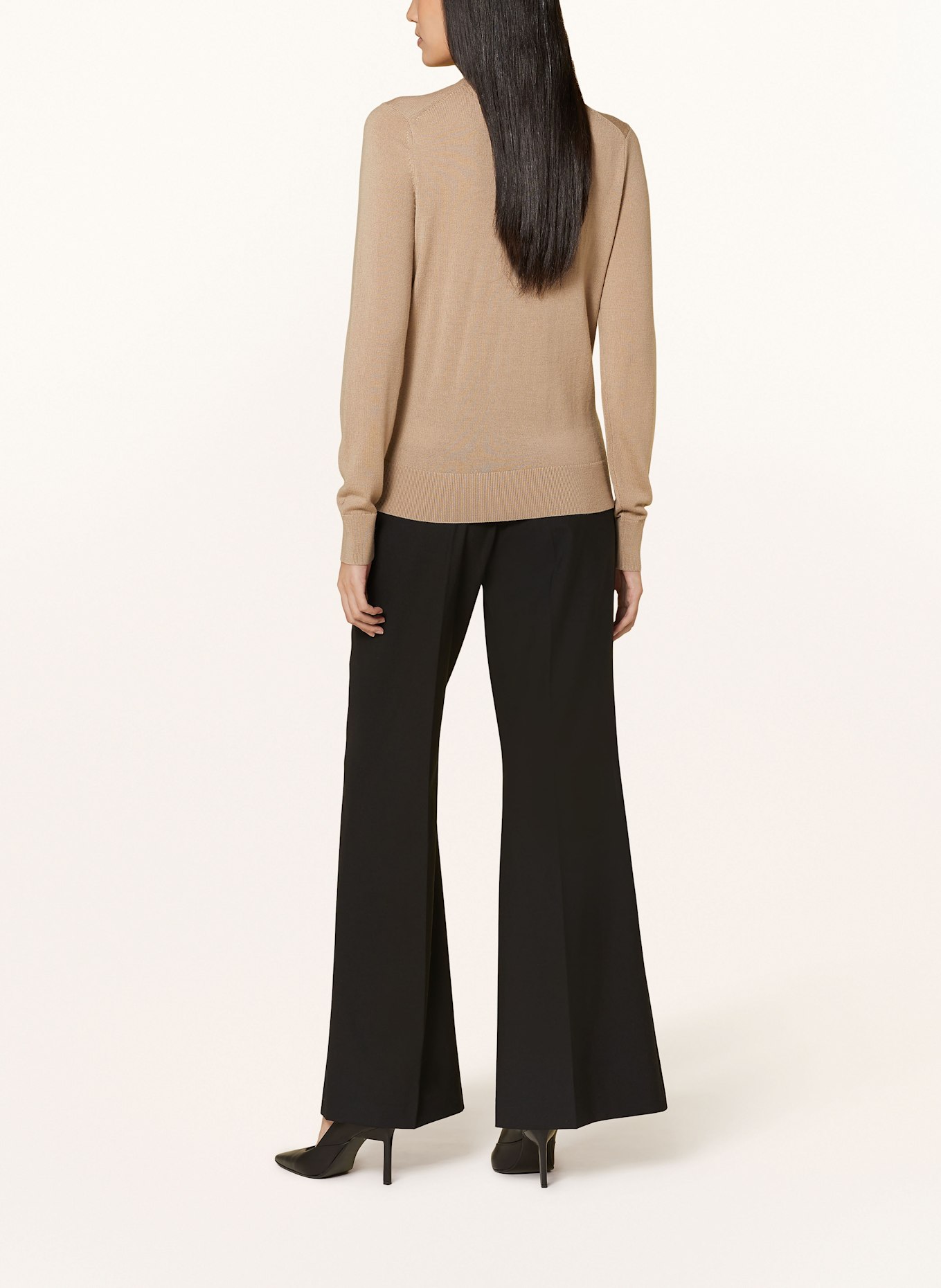 Calvin Klein Turtleneck sweater in merino wool, Color: BEIGE (Image 3)