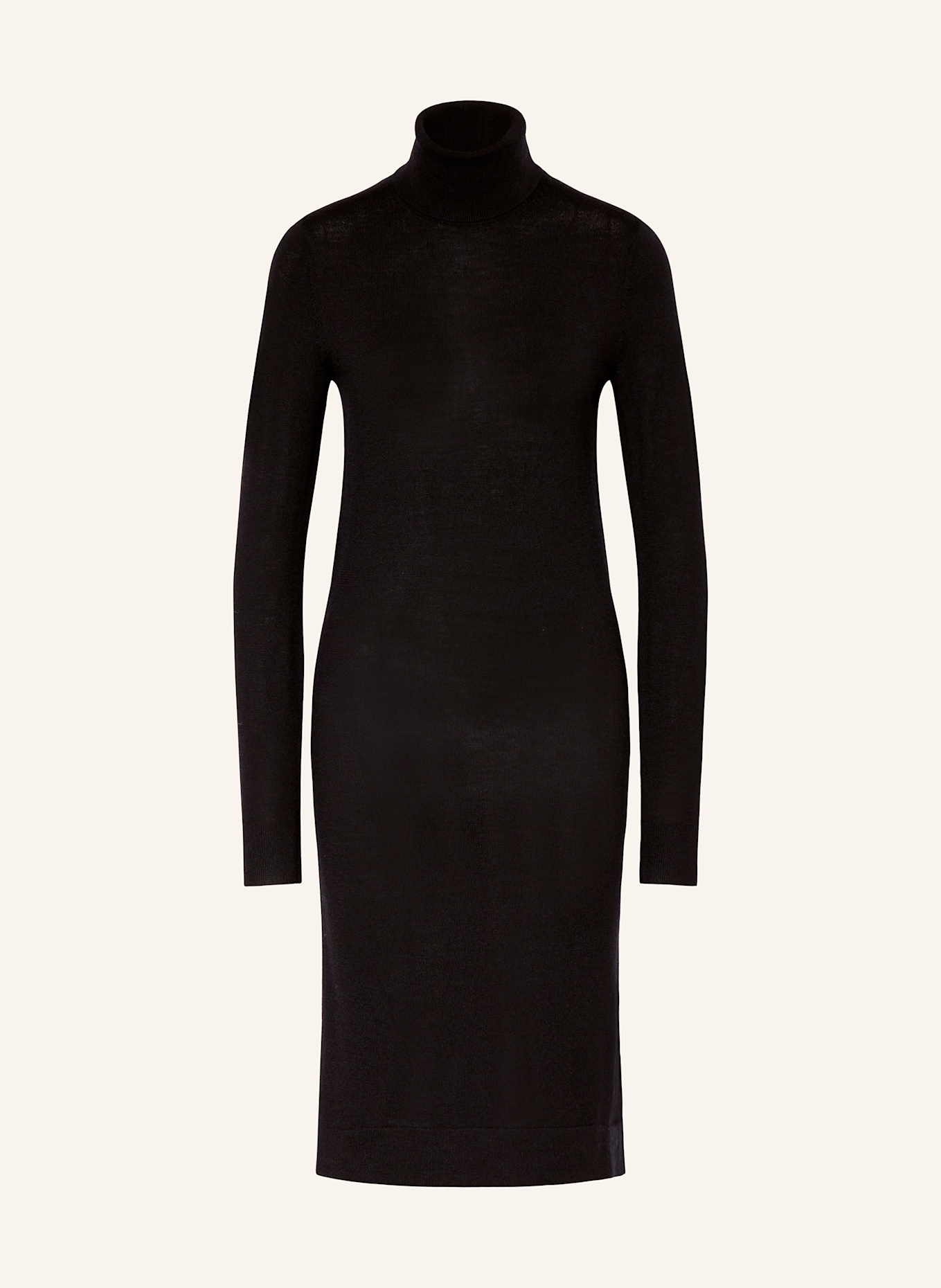 Calvin Klein Gebreide jurk van merinowol in zwart