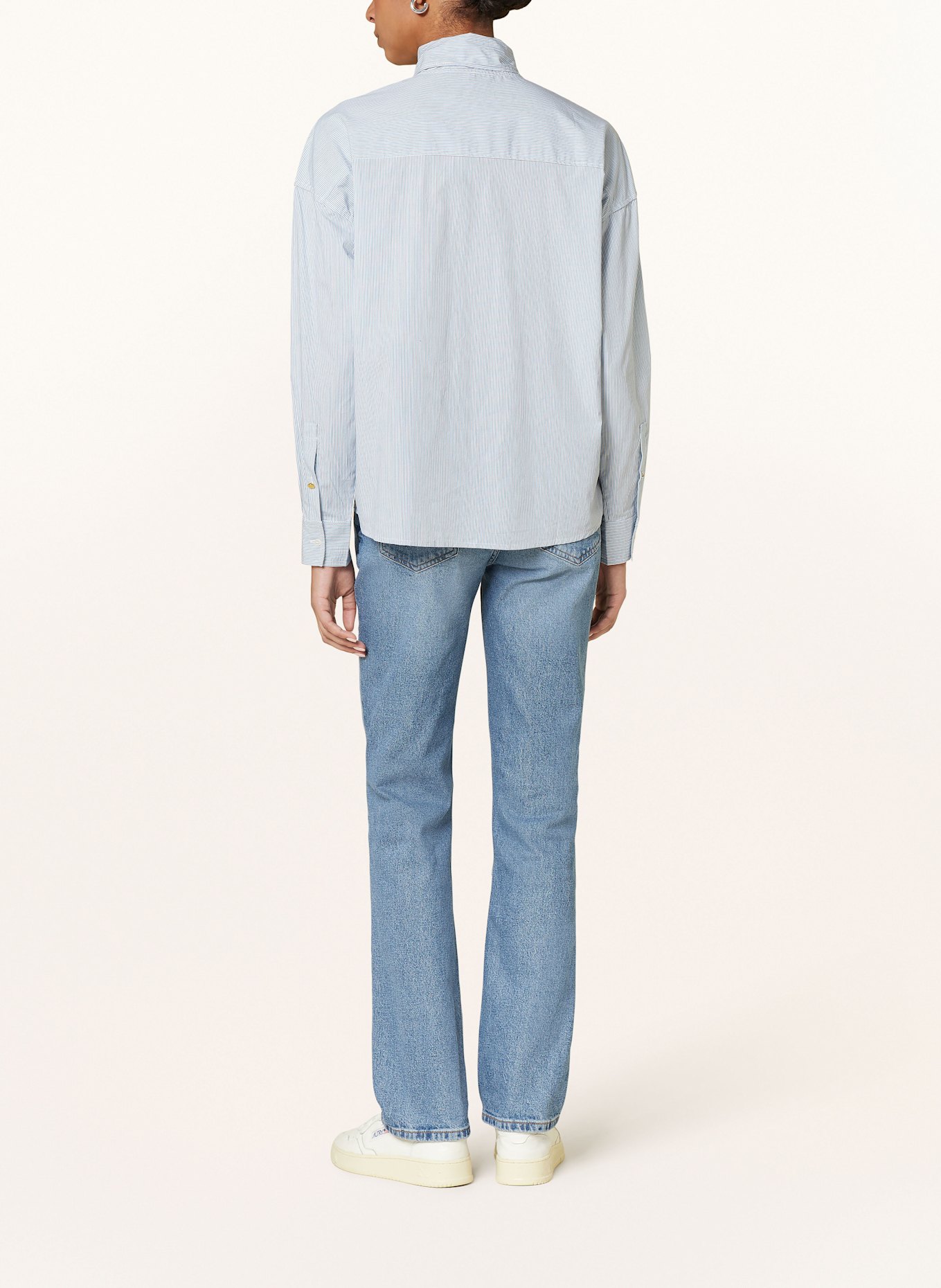 Pepe Jeans Bow-tie blouse KARYSHA, Color: WHITE/ LIGHT BLUE/ LIGHT GRAY (Image 3)