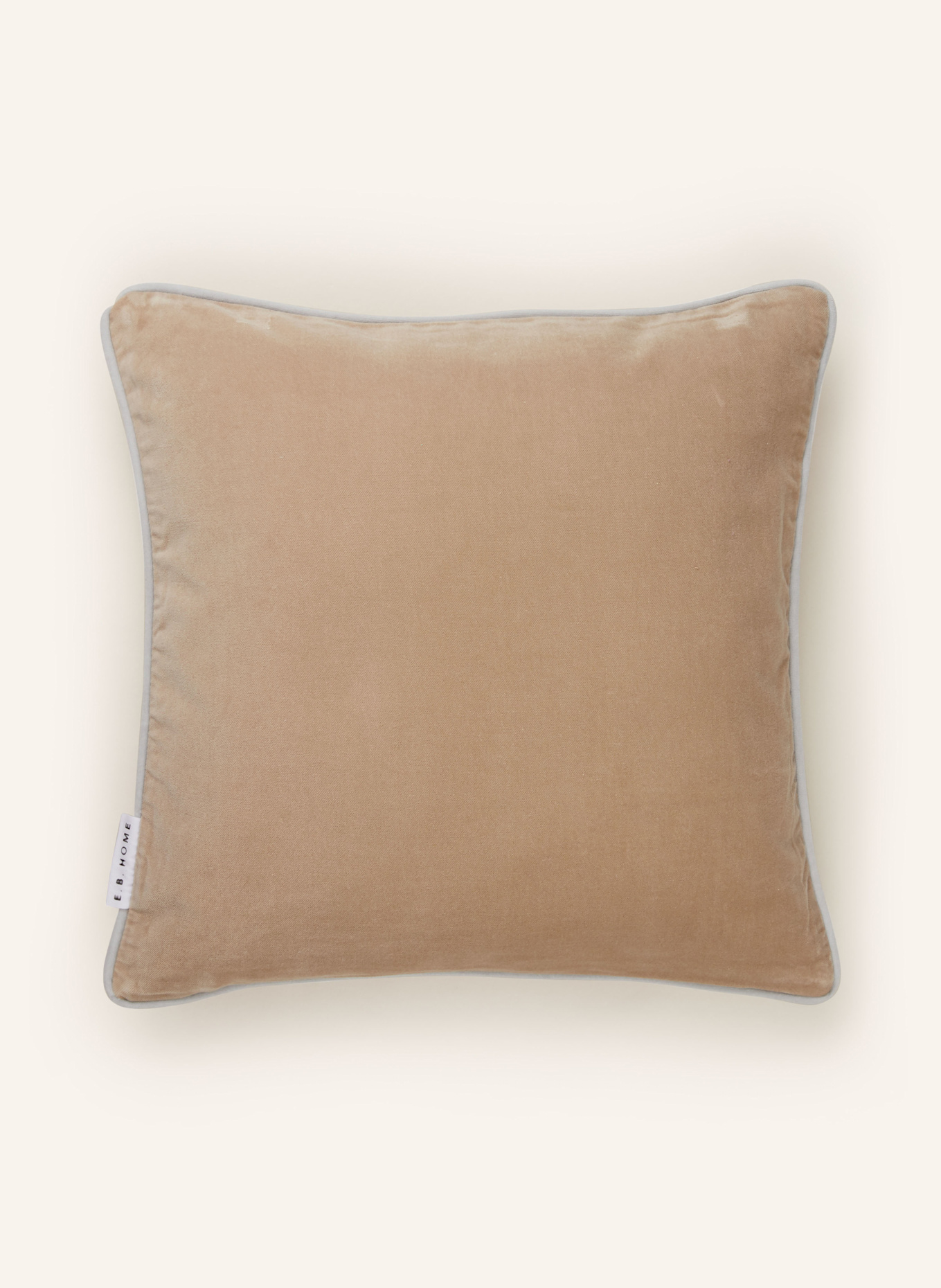 EB HOME Decorative cushion made of velvet, Color: CAMEL (Image 1)