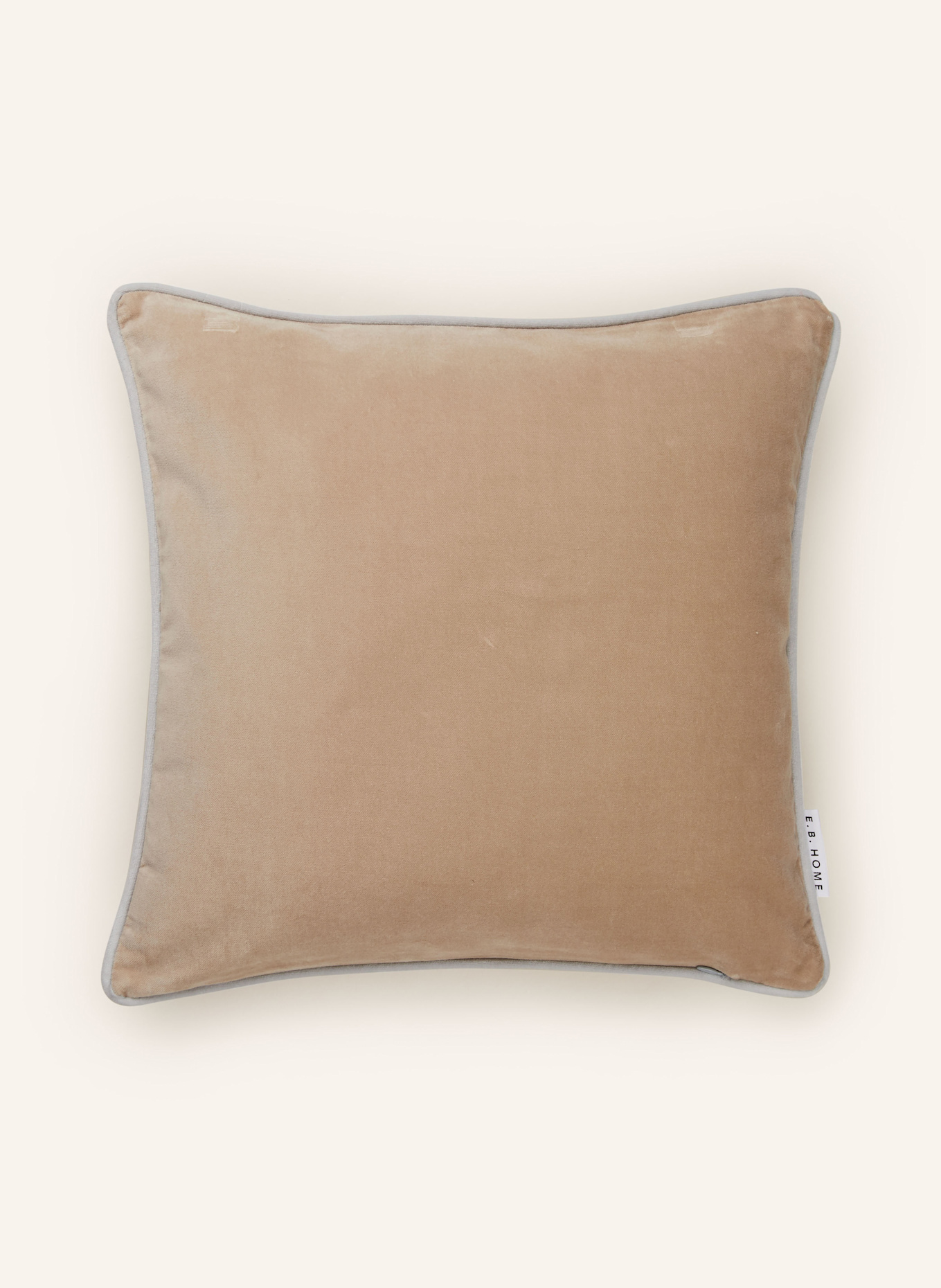 EB HOME Decorative cushion made of velvet, Color: CAMEL (Image 2)