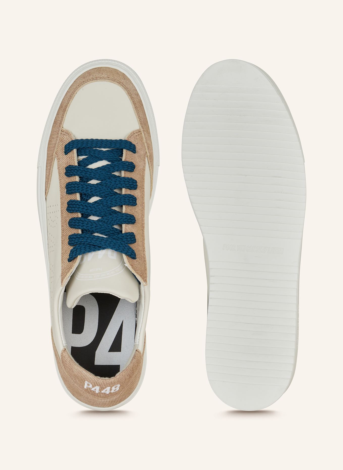 P448 Sneaker SOHO: WEISS / HELLGRAU