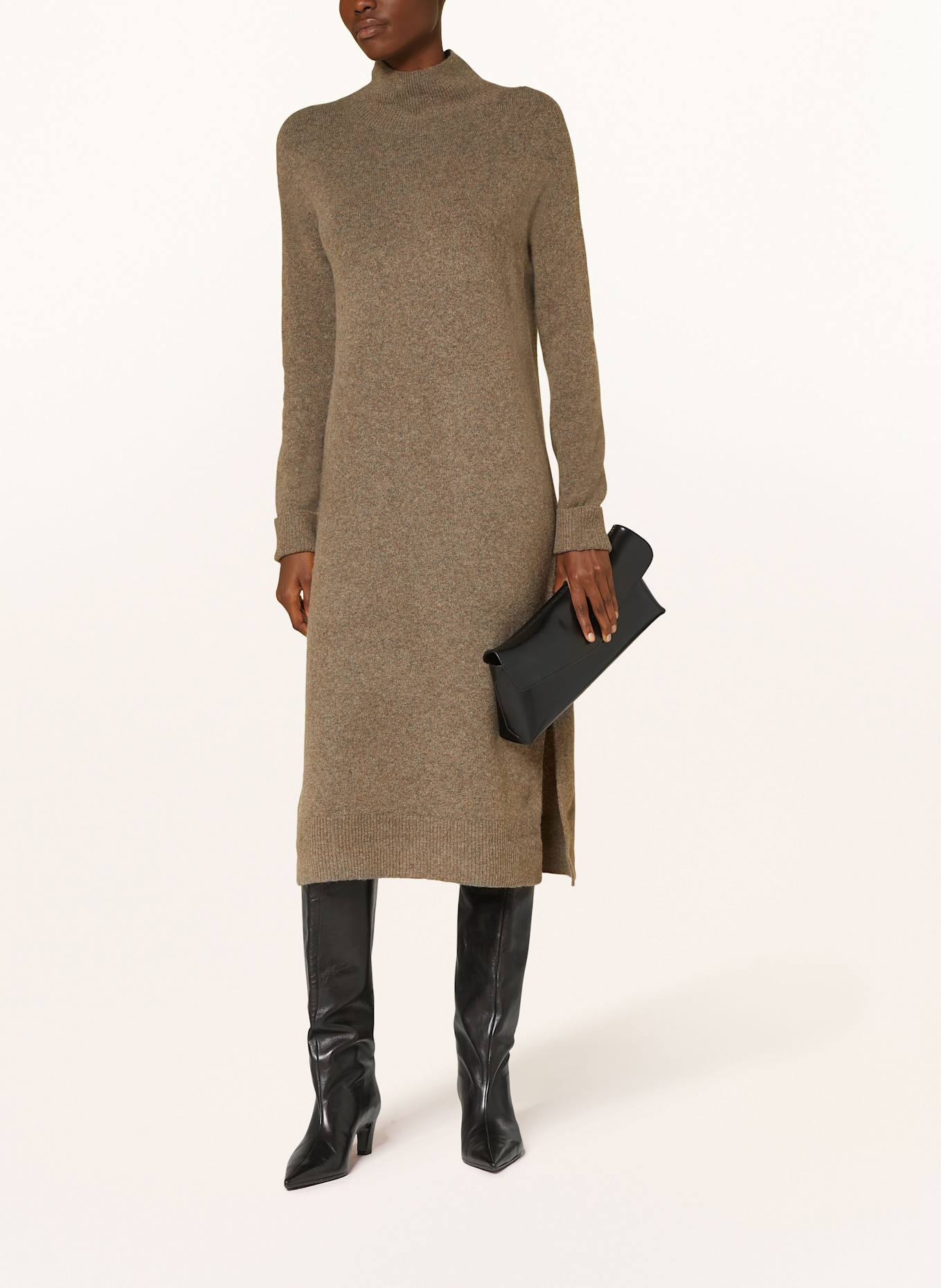 MRS & HUGS Knit dress: TAUPE