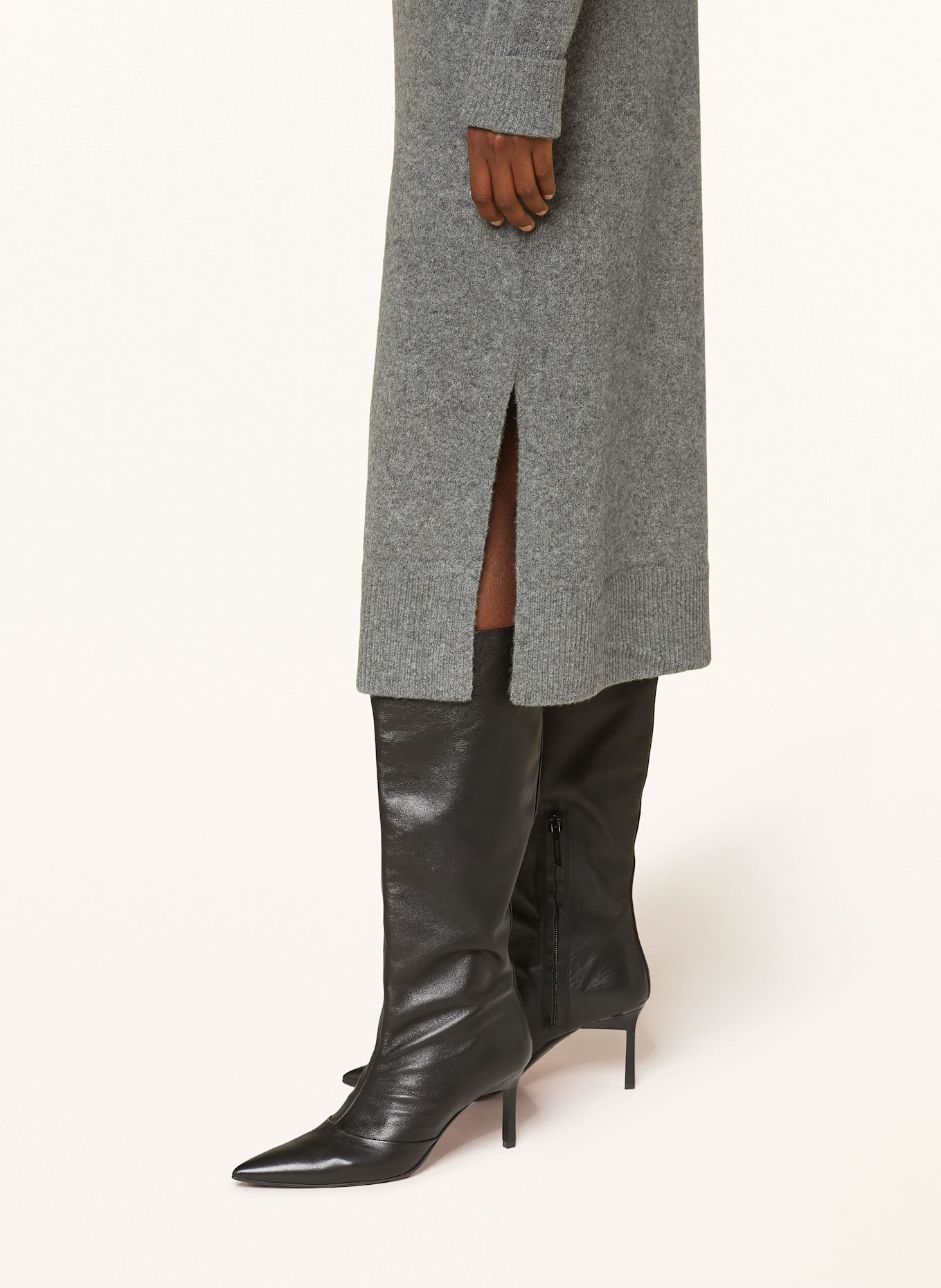 MRS & HUGS Strickkleid: GRAU