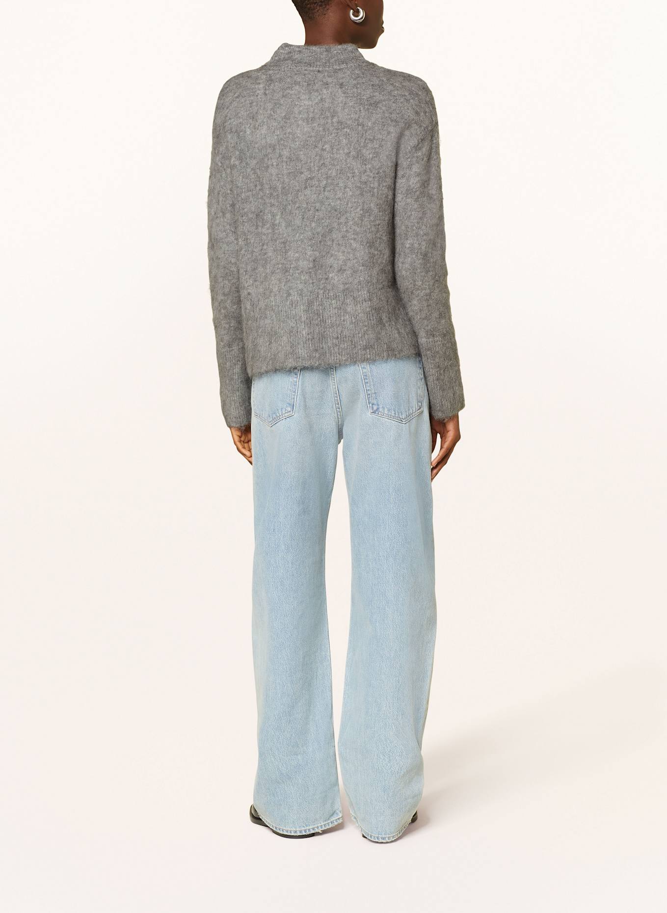 MRS & HUGS Pullover mit Mohair: GRAU