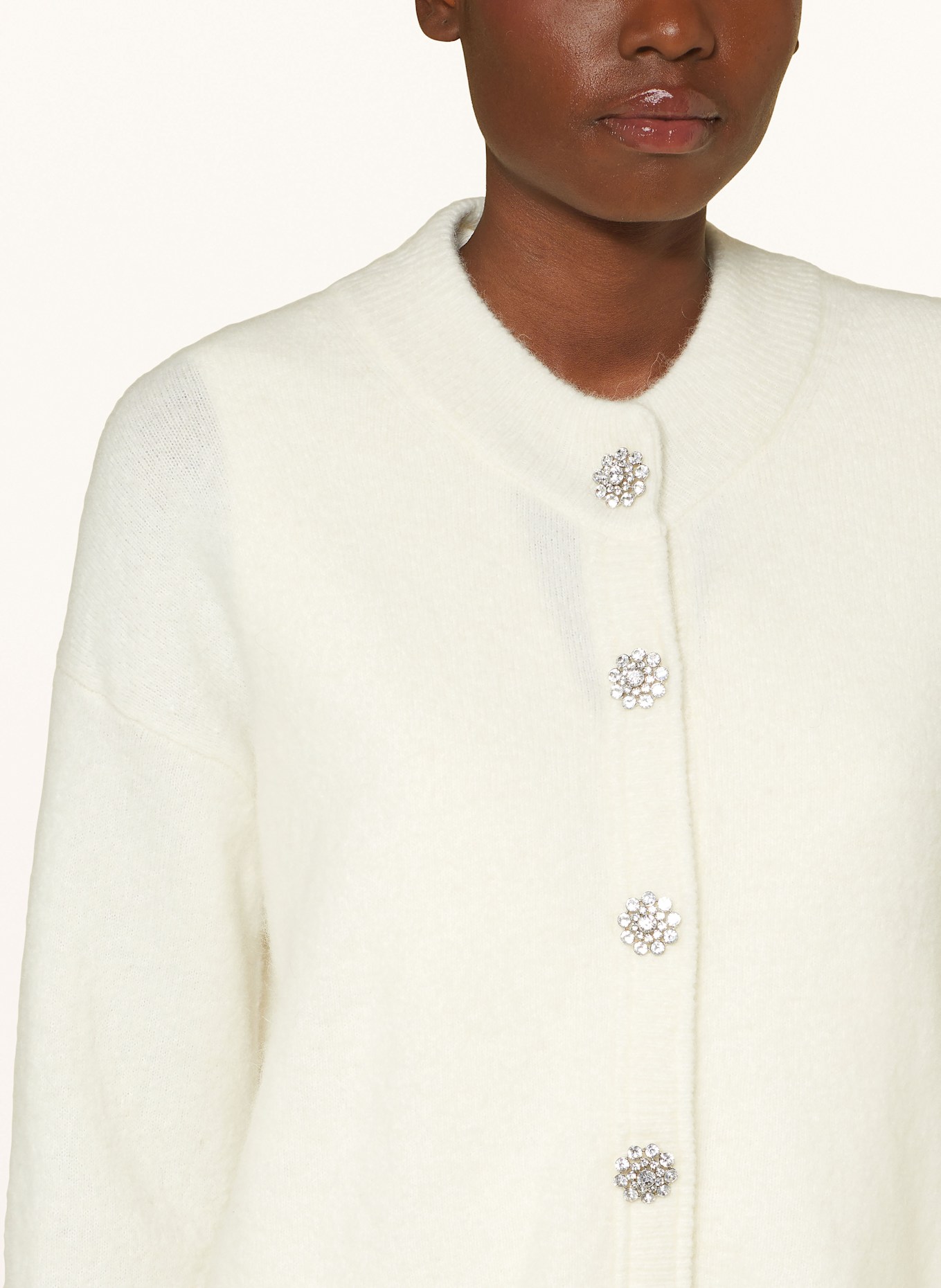 MRS & HUGS Pletený kabátek s alpakou a ozdobnými kamínky: REŽNÁ