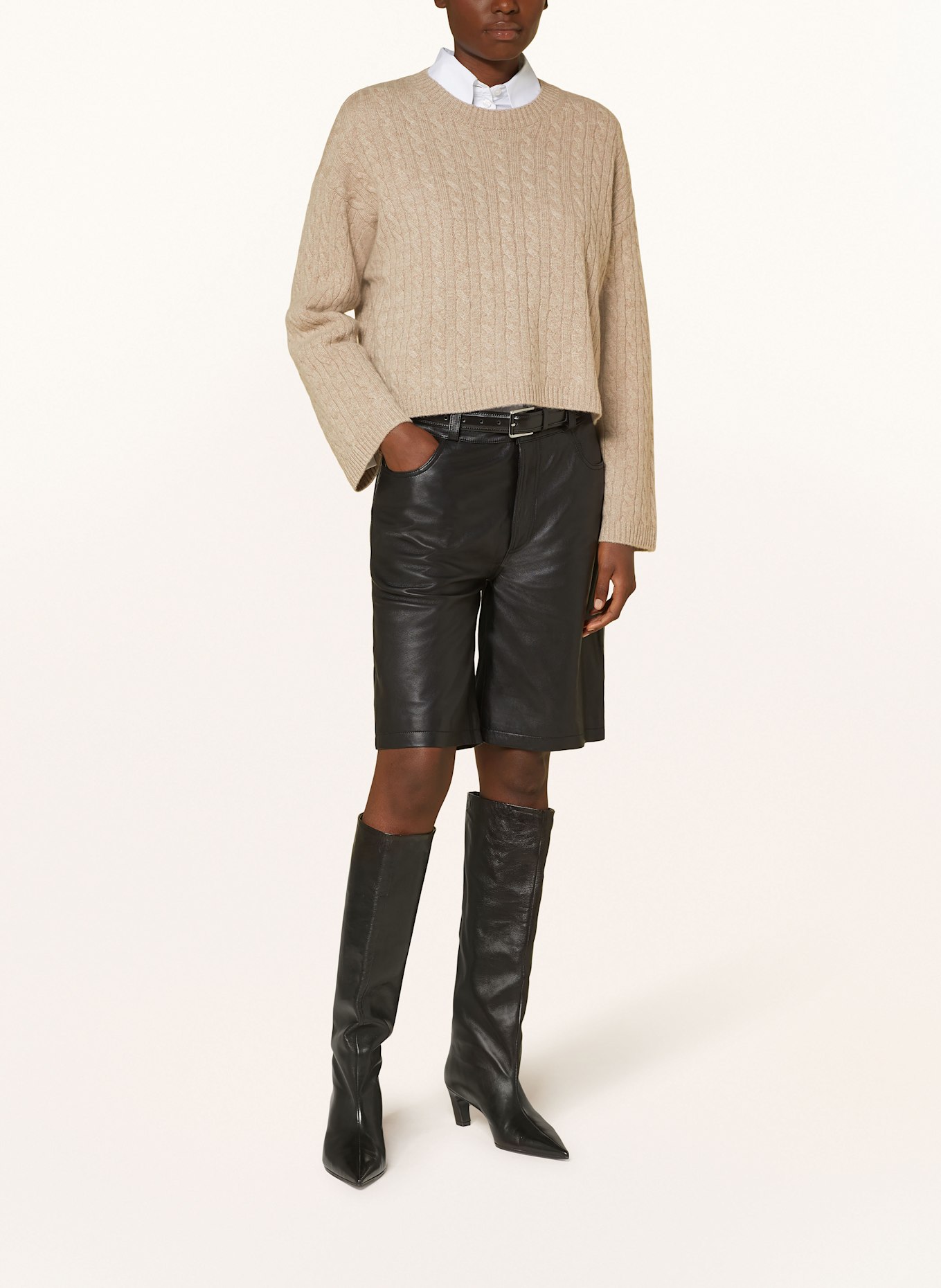 MRS & HUGS Cashmere-Pullover: TAUPE