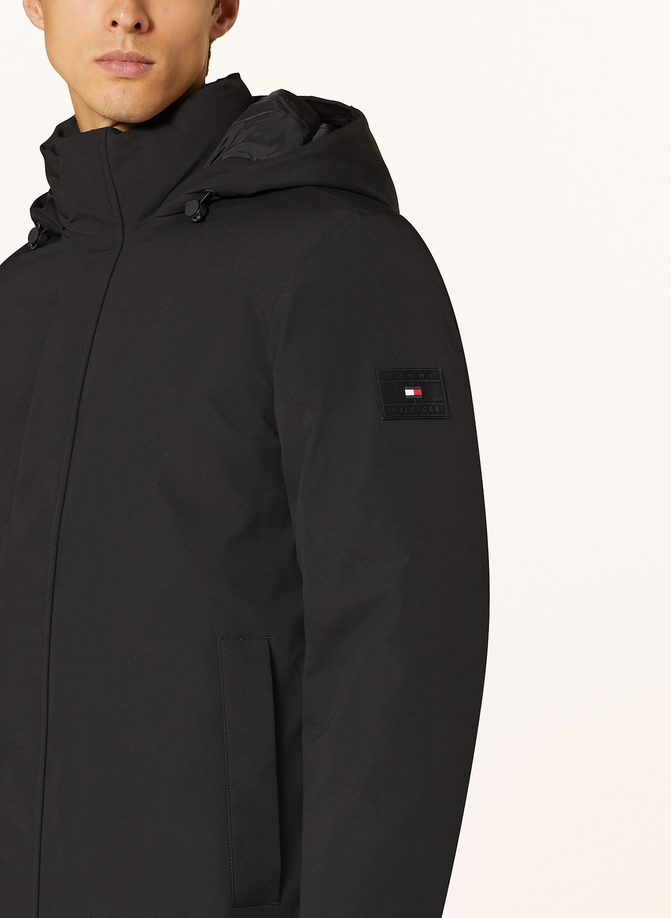 TOMMY HILFIGER Parka: BLACK