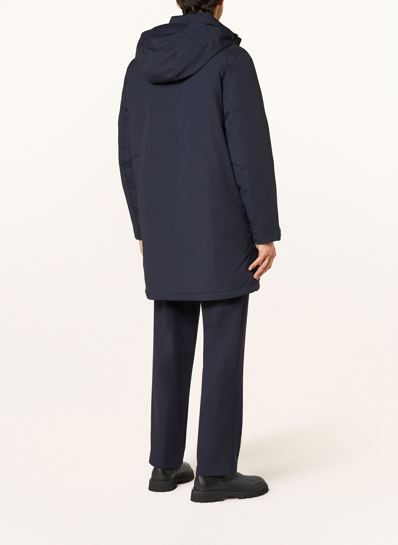 TOMMY HILFIGER parka: DONKERBLAUW