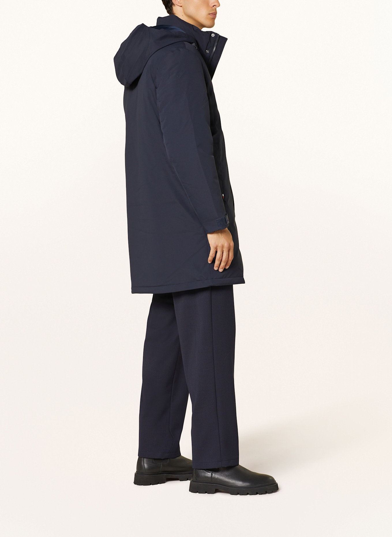 TOMMY HILFIGER parka: DONKERBLAUW