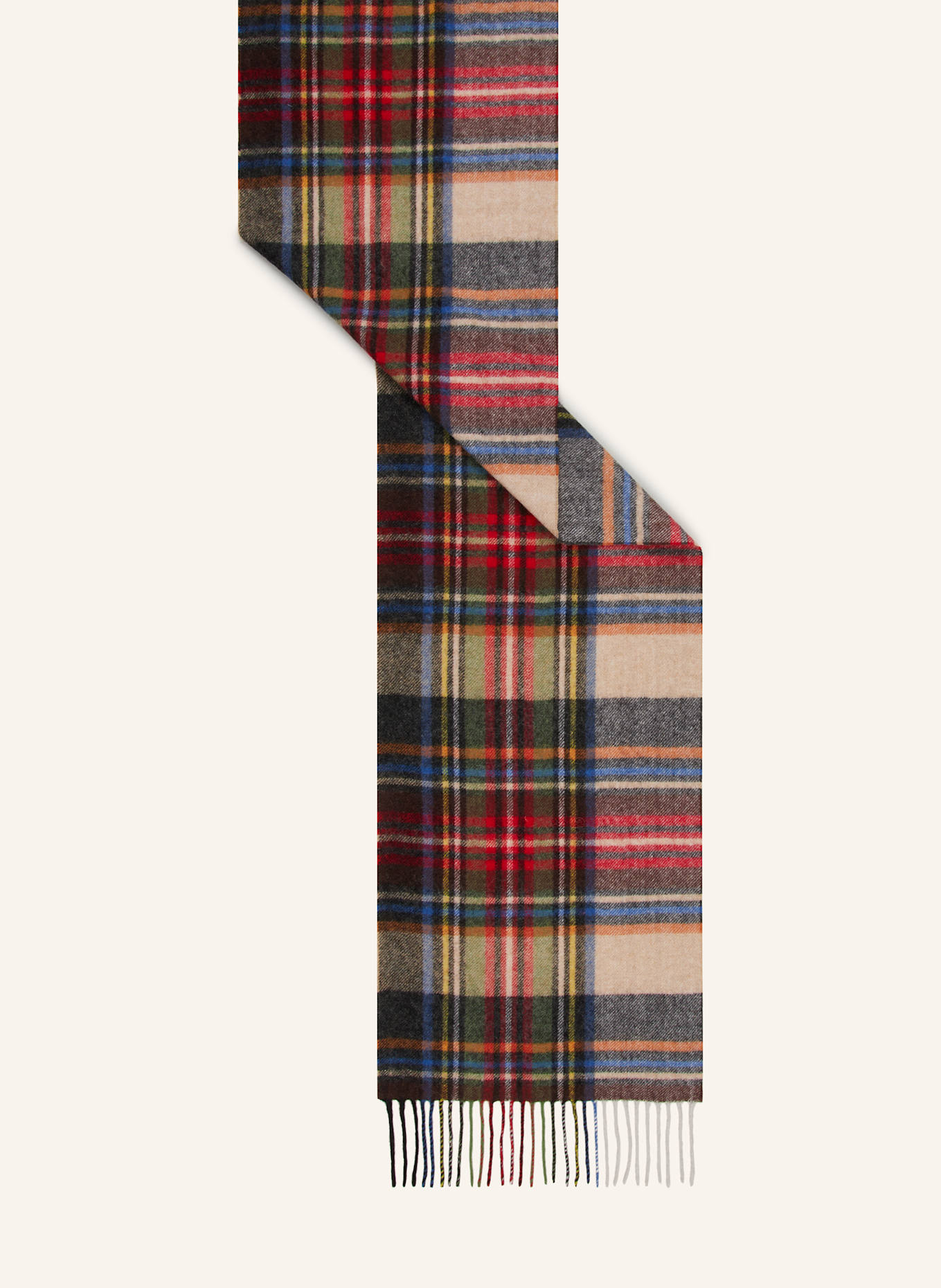 ROECKL Schal: DUNKELBLAU / ROT / GRÜN